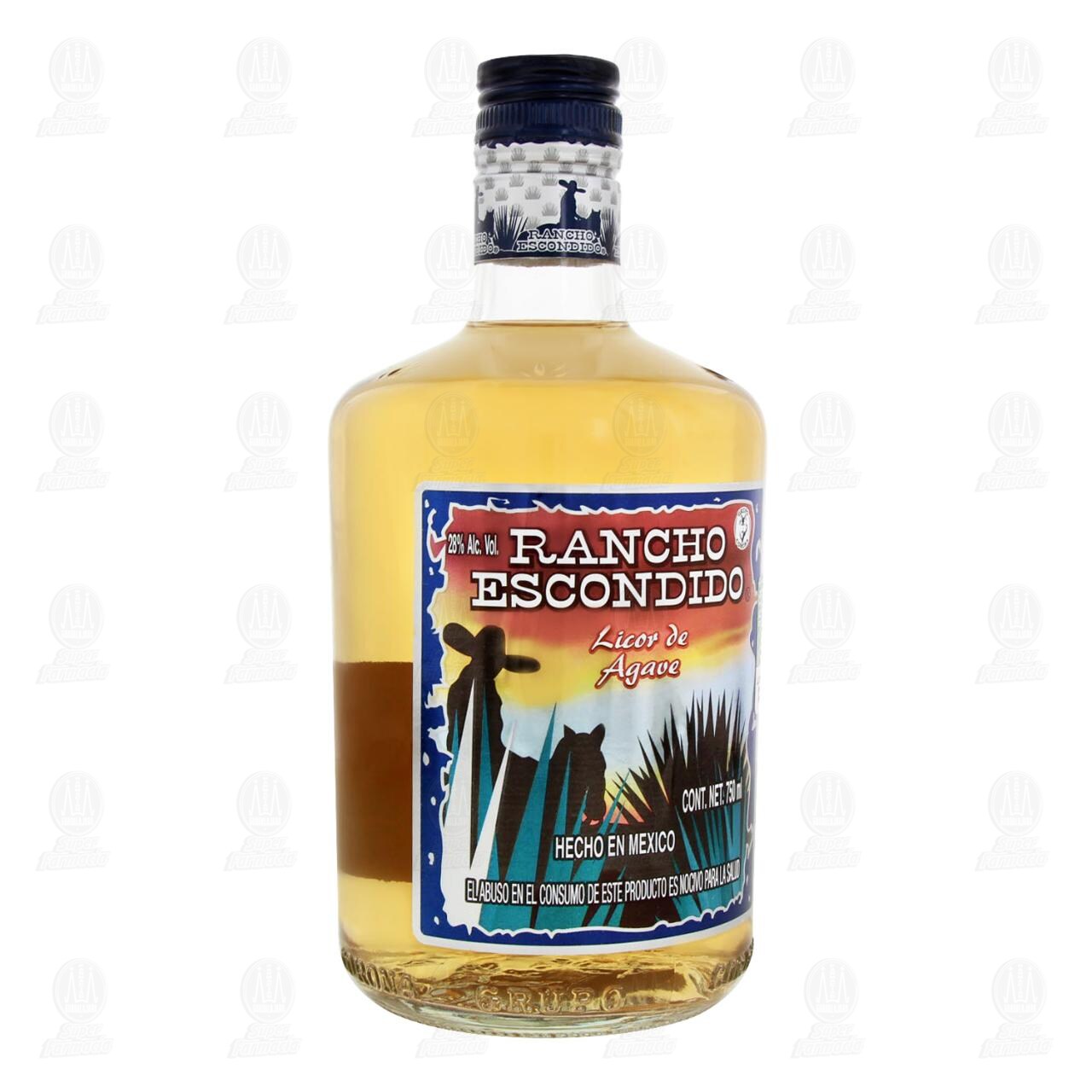 Licor de Agave Rancho Escondido, 750 ml.