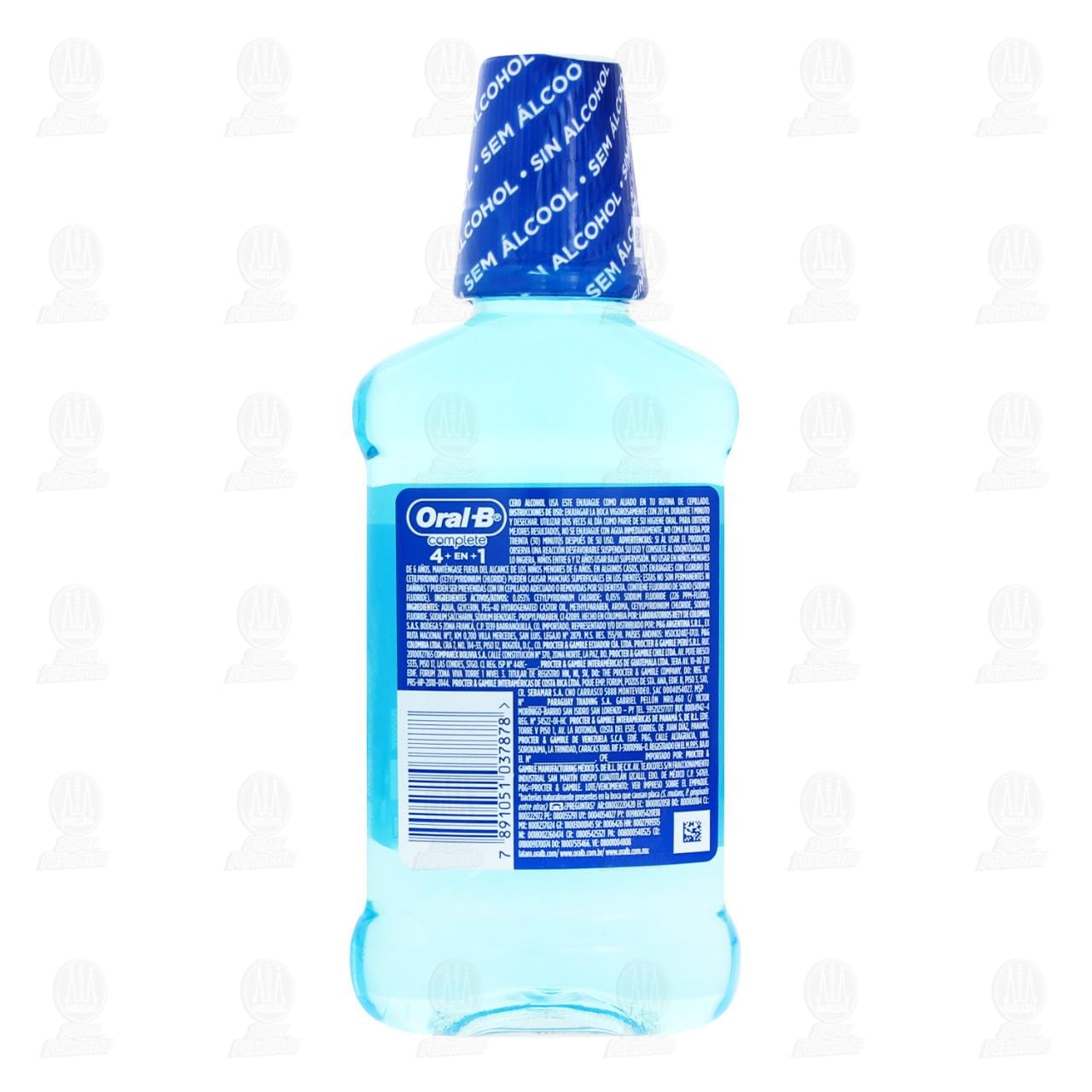 Enjuague Bucal Oral-B Complete 4 en 1 Menta Refrescante, 250 ml. image number 2