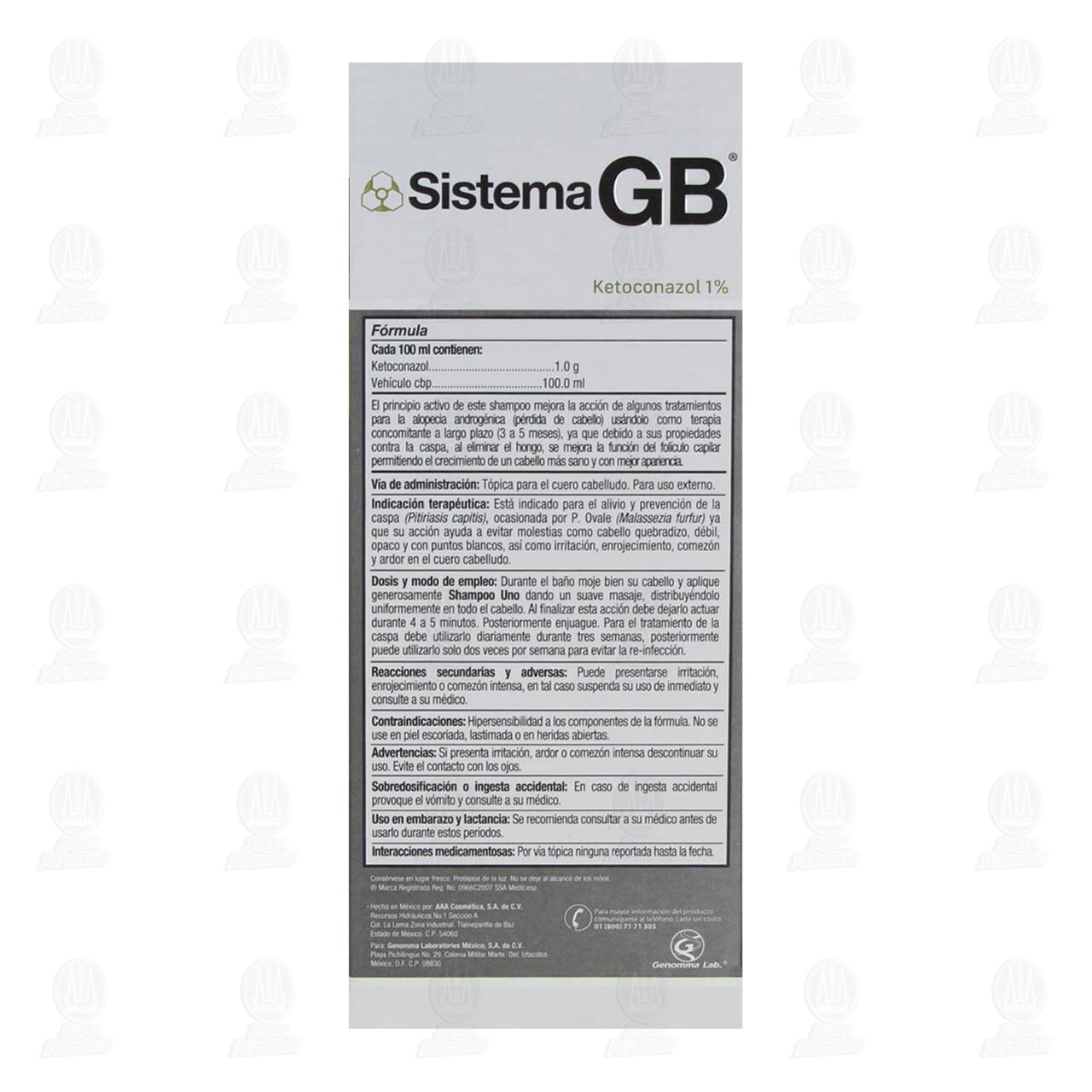 Sistema GB Shampoo 1, 230 ml. image number 2
