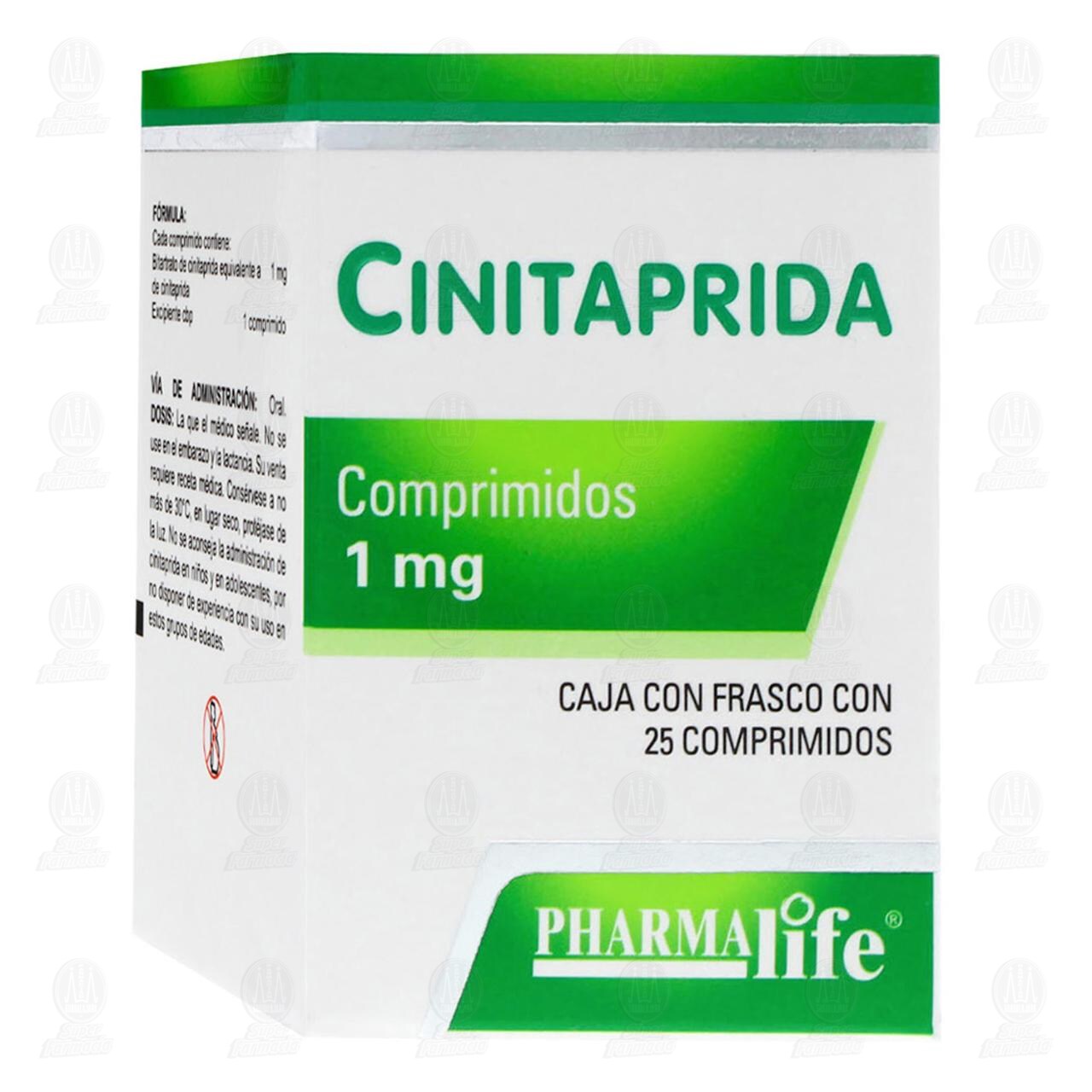 Cinitaprida 1 mg, 25 Comprimidos Pharmalife. image number 0