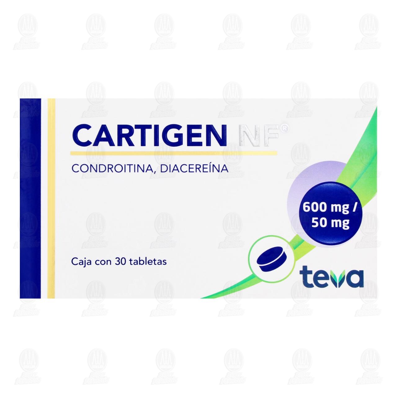Cartigen NF 600mg/50mg, 30 Tabletas. image number 1