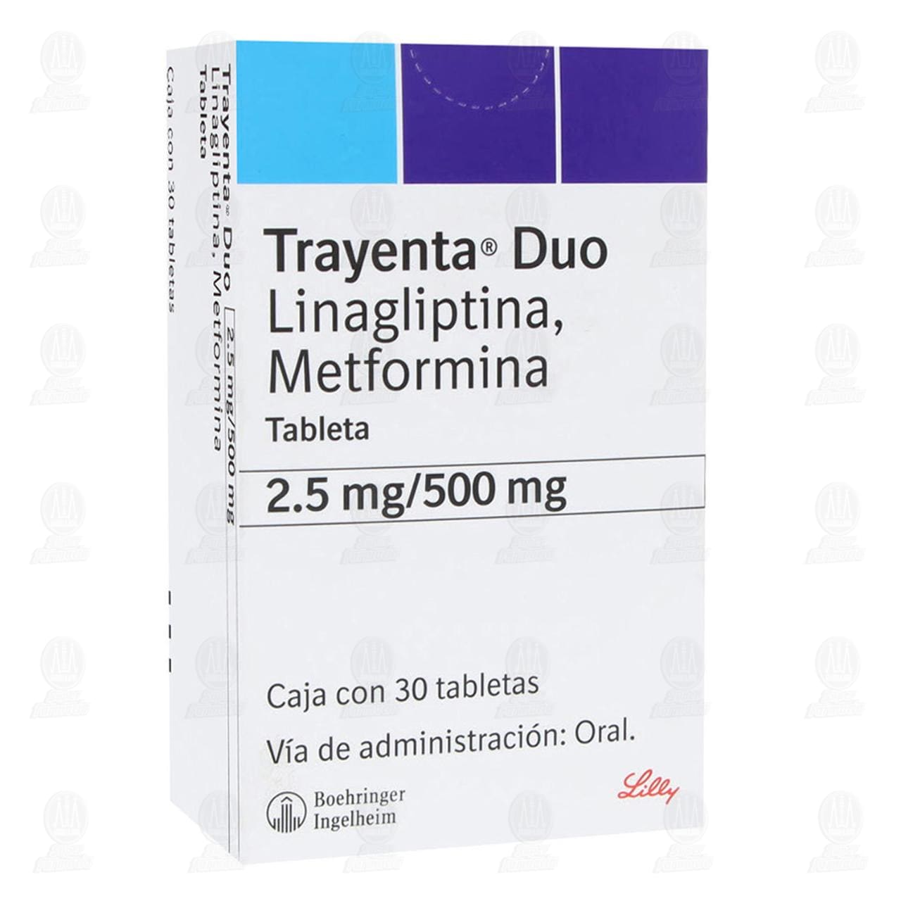 Trayenta Duo 2.5mg/500mg, 30 Tabletas. image number 0