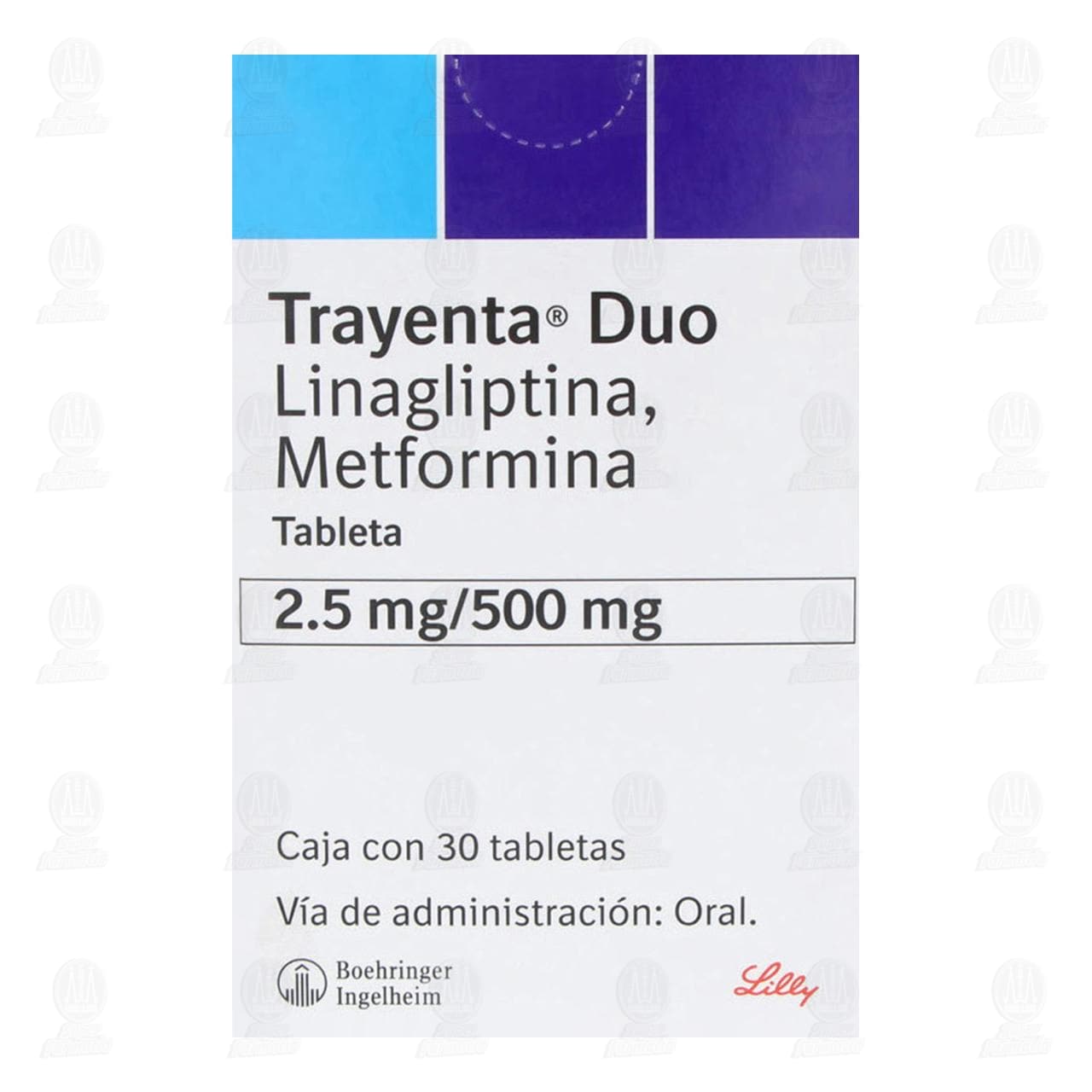 Trayenta Duo 2.5mg/500mg, 30 Tabletas. image number 1