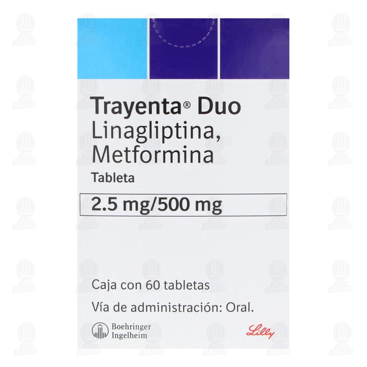 Trayenta Duo 2.5mg/500mg, 60 Tabletas. image number 1