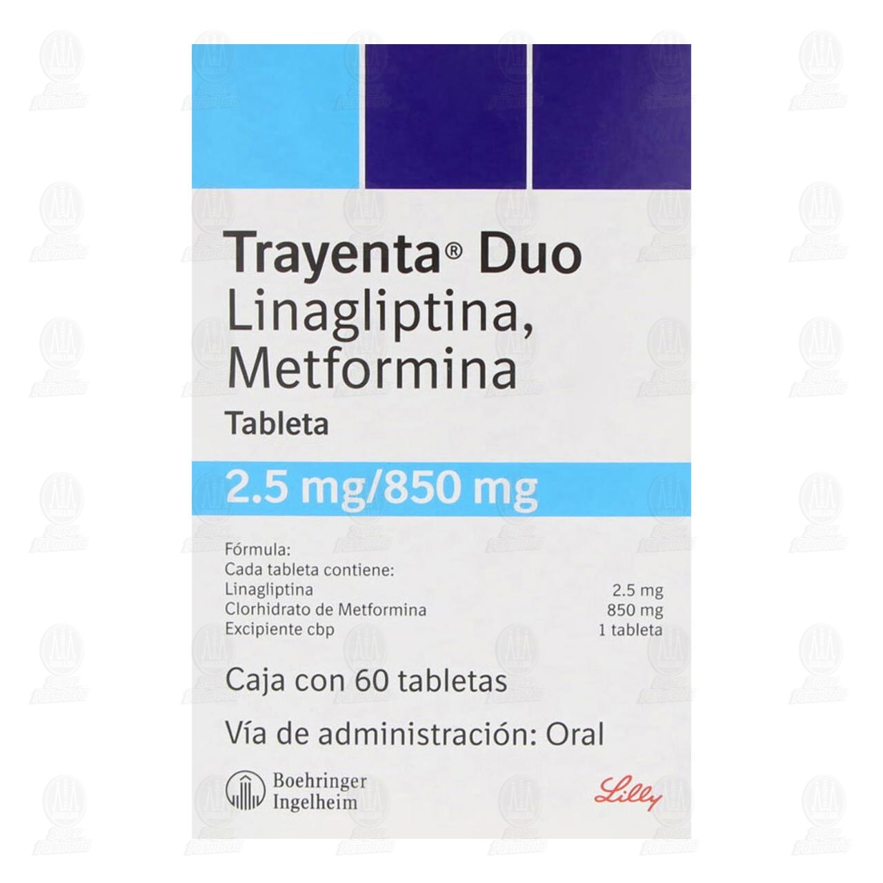 Trayenta Duo 2.5mg/850mg, 60 Tabletas. image number 2