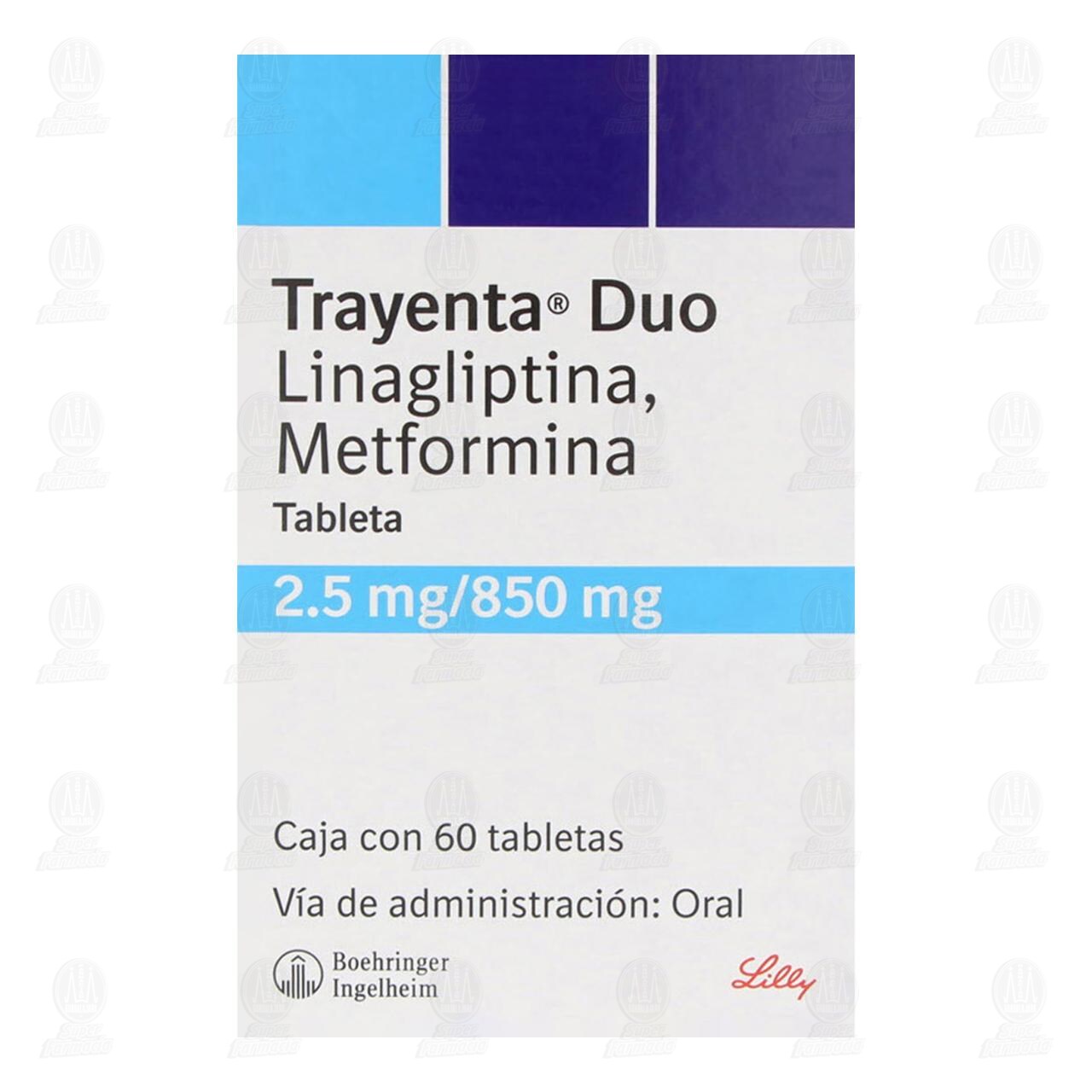 Trayenta Duo 2.5mg/850mg, 60 Tabletas. image number 1