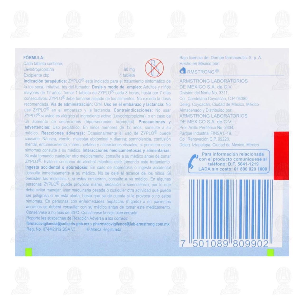 Zyplo 60 mg, 10 Tabletas. image number 2