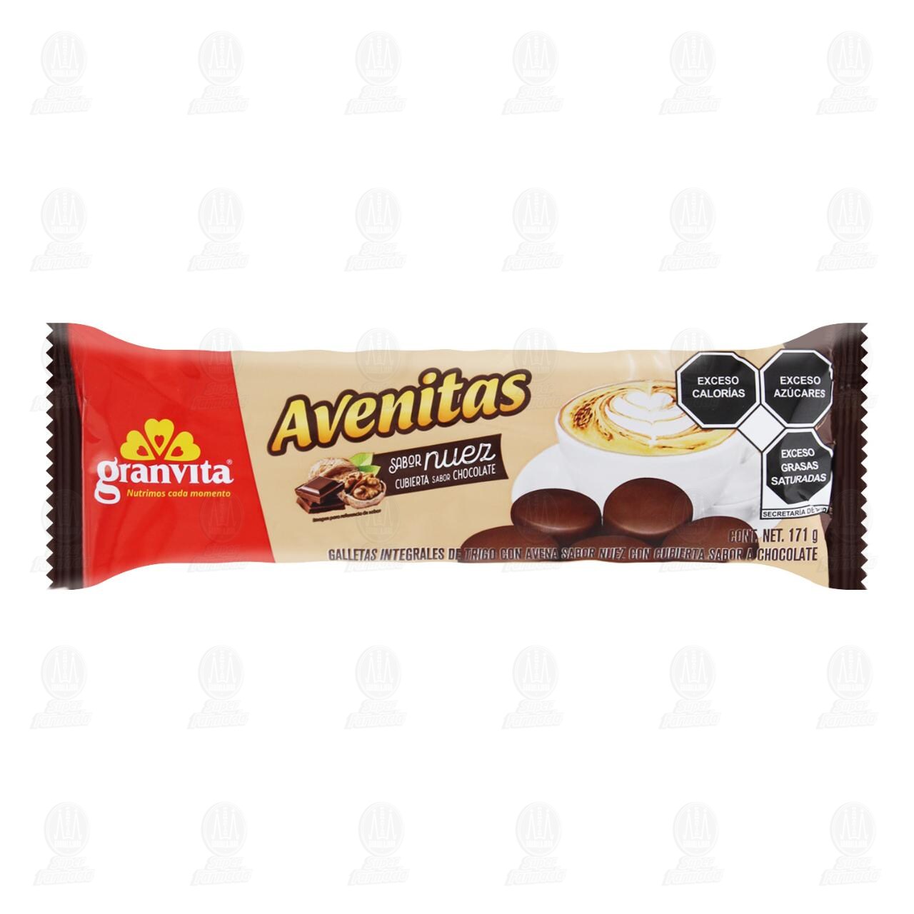 Galletas Avenitas Sabor Nuez con Cubierta Sabor Chocolate, 171 gr. image number 0