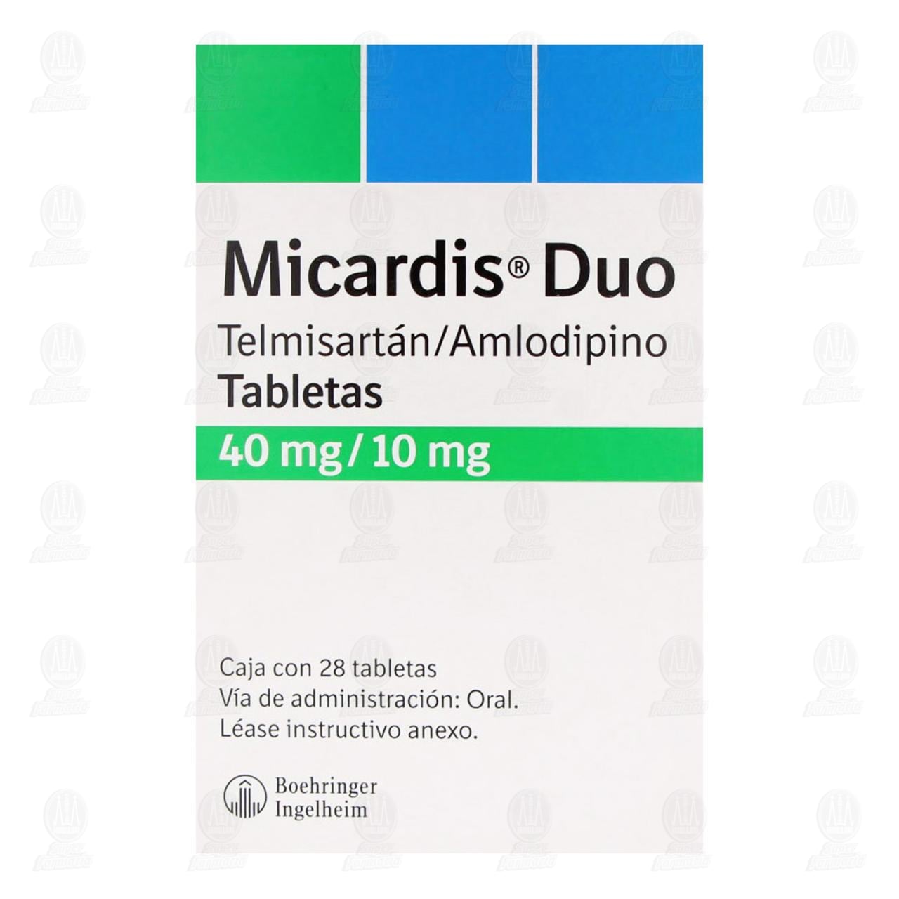 Micardis Duo 40mg/10mg, 28 Tabletas. image number 1