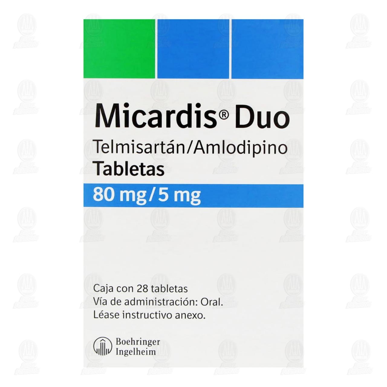 Micardis Duo 80mg/5mg, 28 Tabletas. image number 1