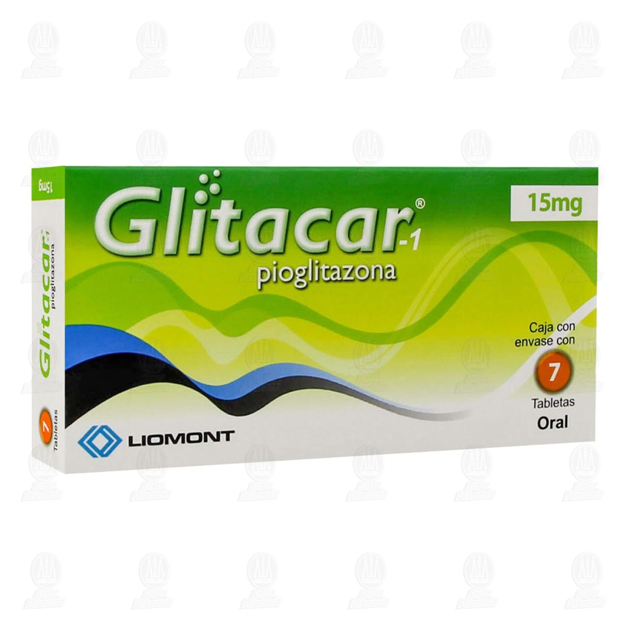 Glitacar-1 15mg, 7 Tabletas. image number 0