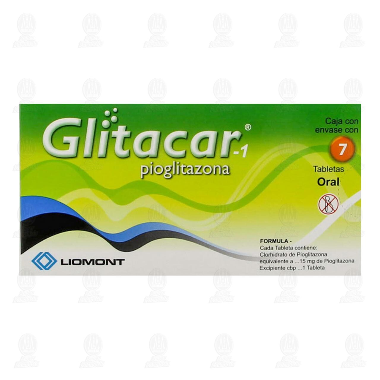 Glitacar-1 15mg, 7 Tabletas. image number 2