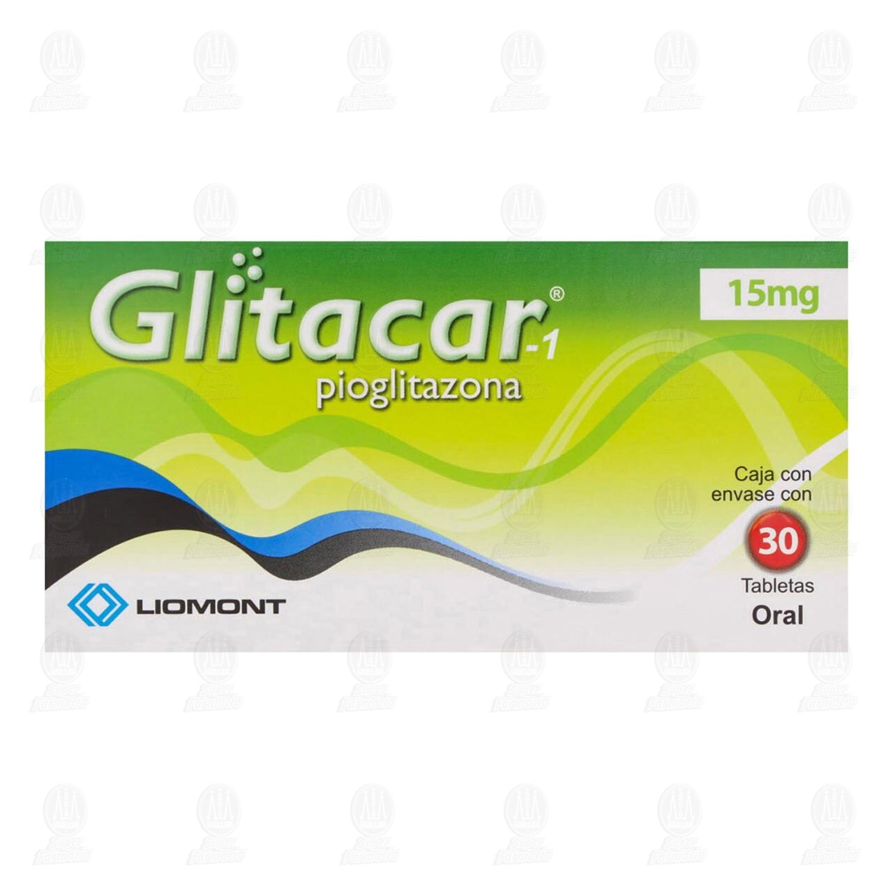 Glitacar-1 15 mg, 30 Tabletas. image number 1