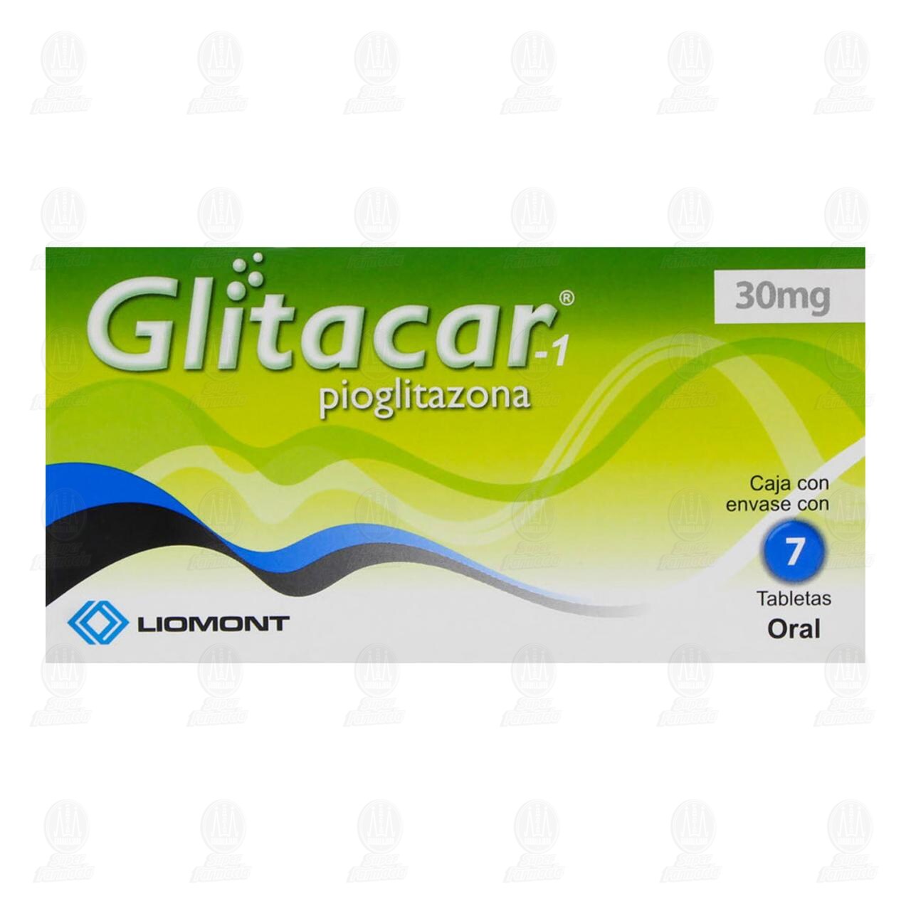 Glitacar-1 30 mg, 7 Tabletas. image number 2
