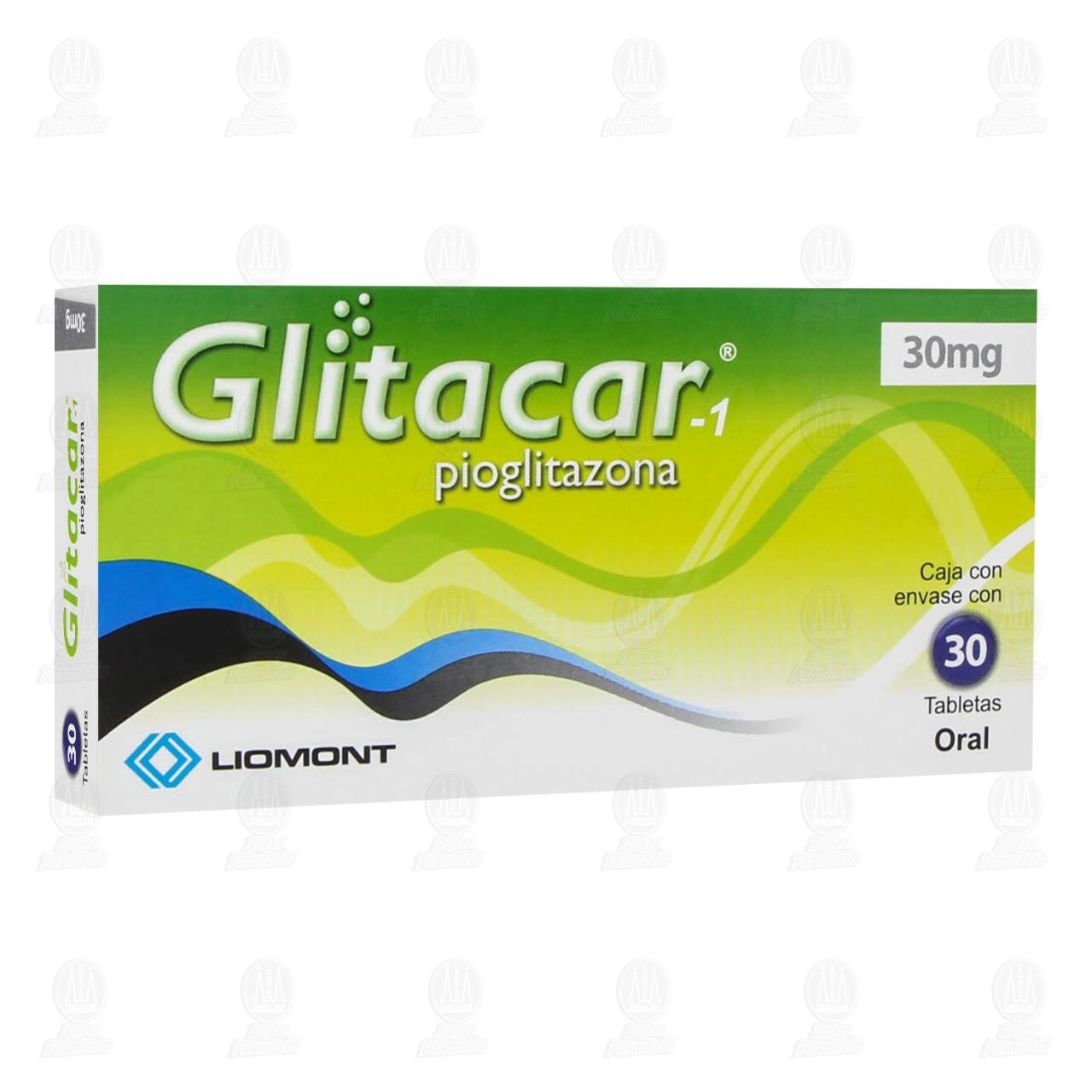 Glitacar-1 30 mg, 30 Tabletas. image number 0