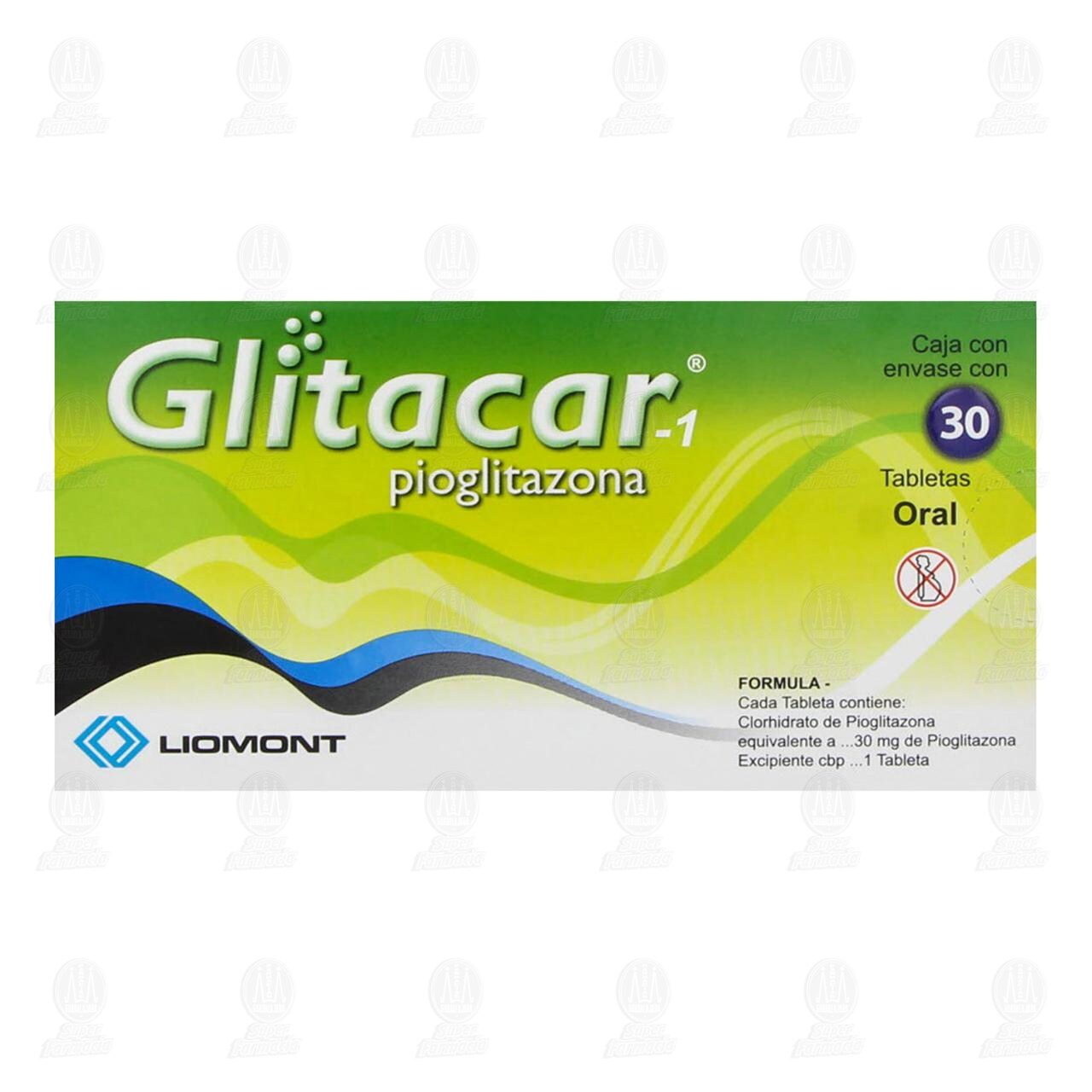 Glitacar-1 30 mg, 30 Tabletas. image number 2