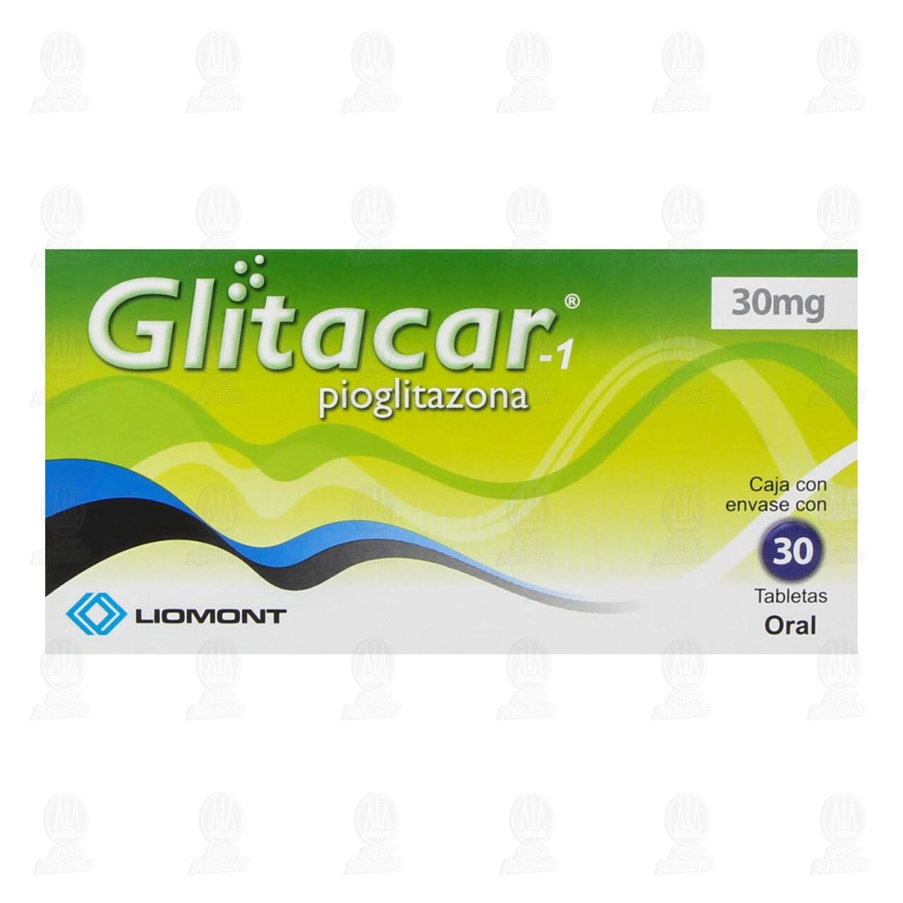 Glitacar-1 30 mg, 30 Tabletas. image number 1