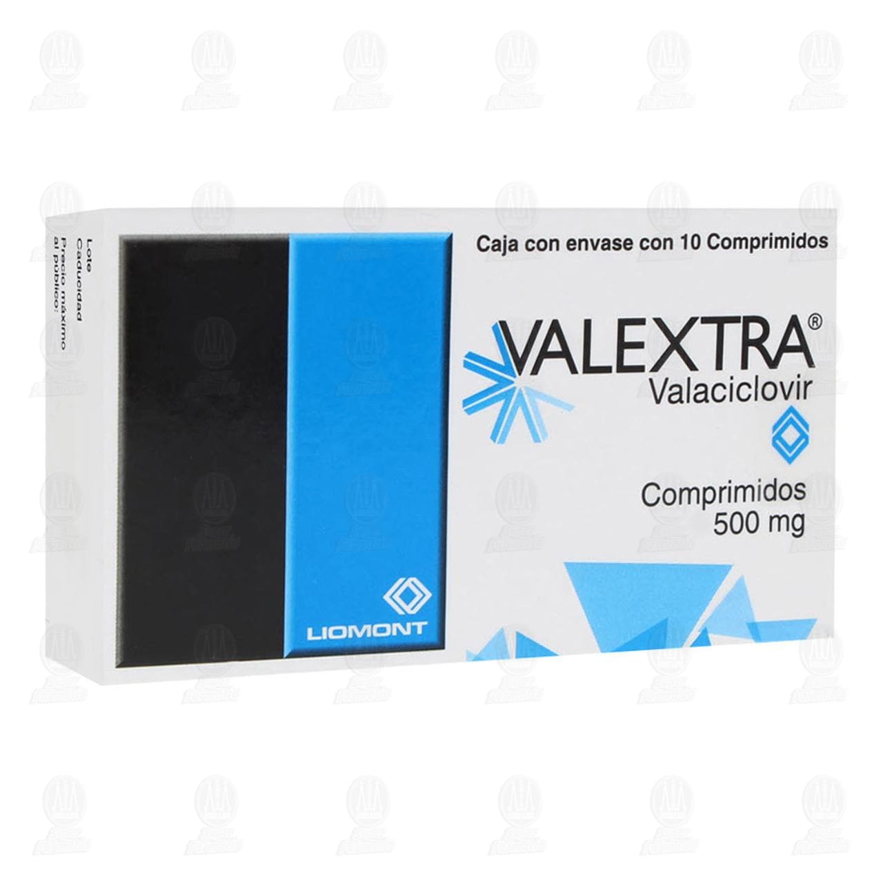 Valextra 500 mg, 10 Comprimidos.