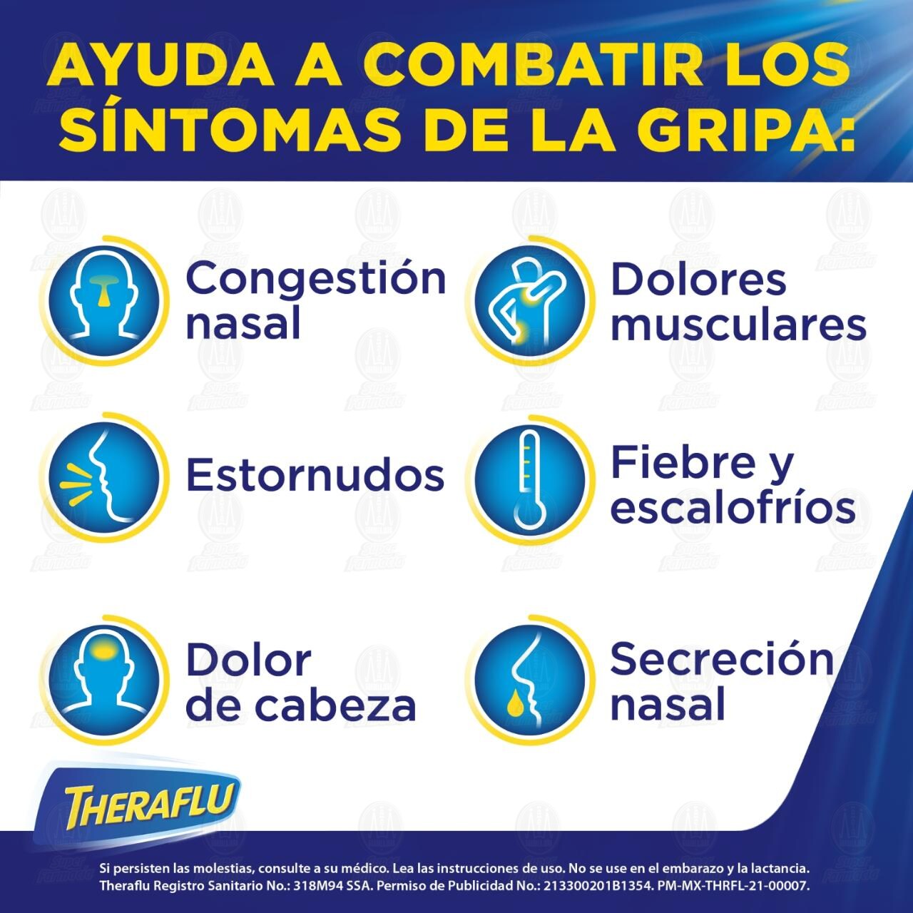 Theraflu TD T&eacute; Antigripal Resfriado Com&uacute;n, 6 Sobres. image number 4