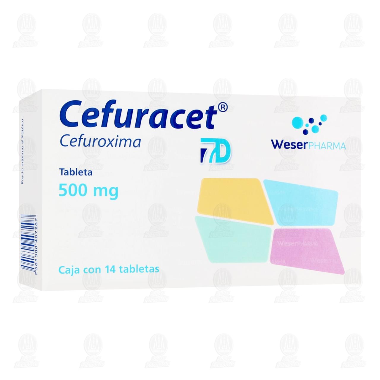 Cefuracet 500 mg, 14 Tabletas. image number 0