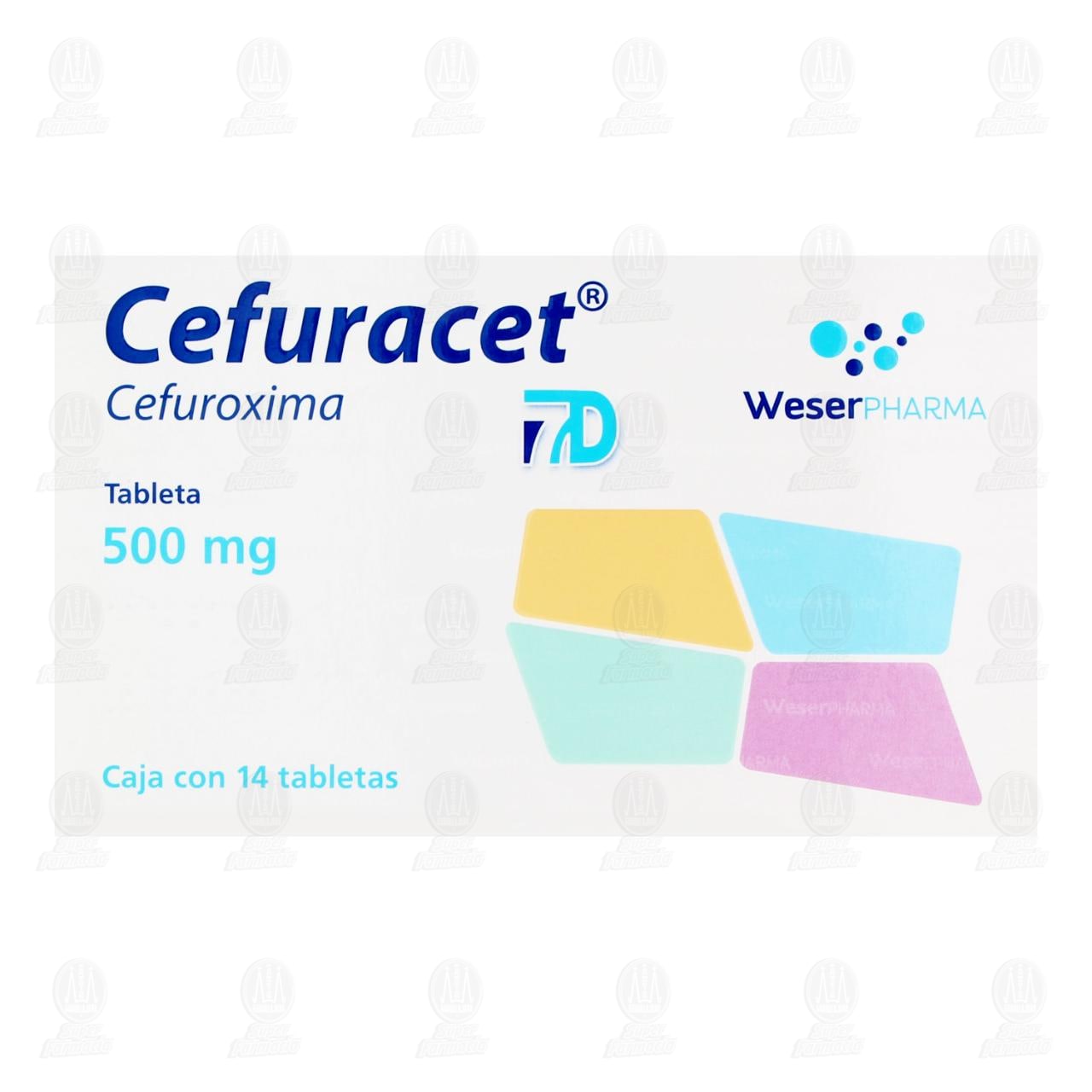 Cefuracet 500 mg, 14 Tabletas. image number 1