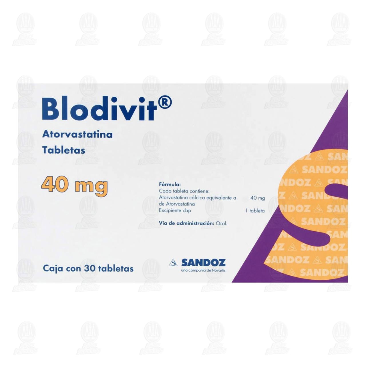Blodivit 40 mg, 30 Tabletas. image number 1