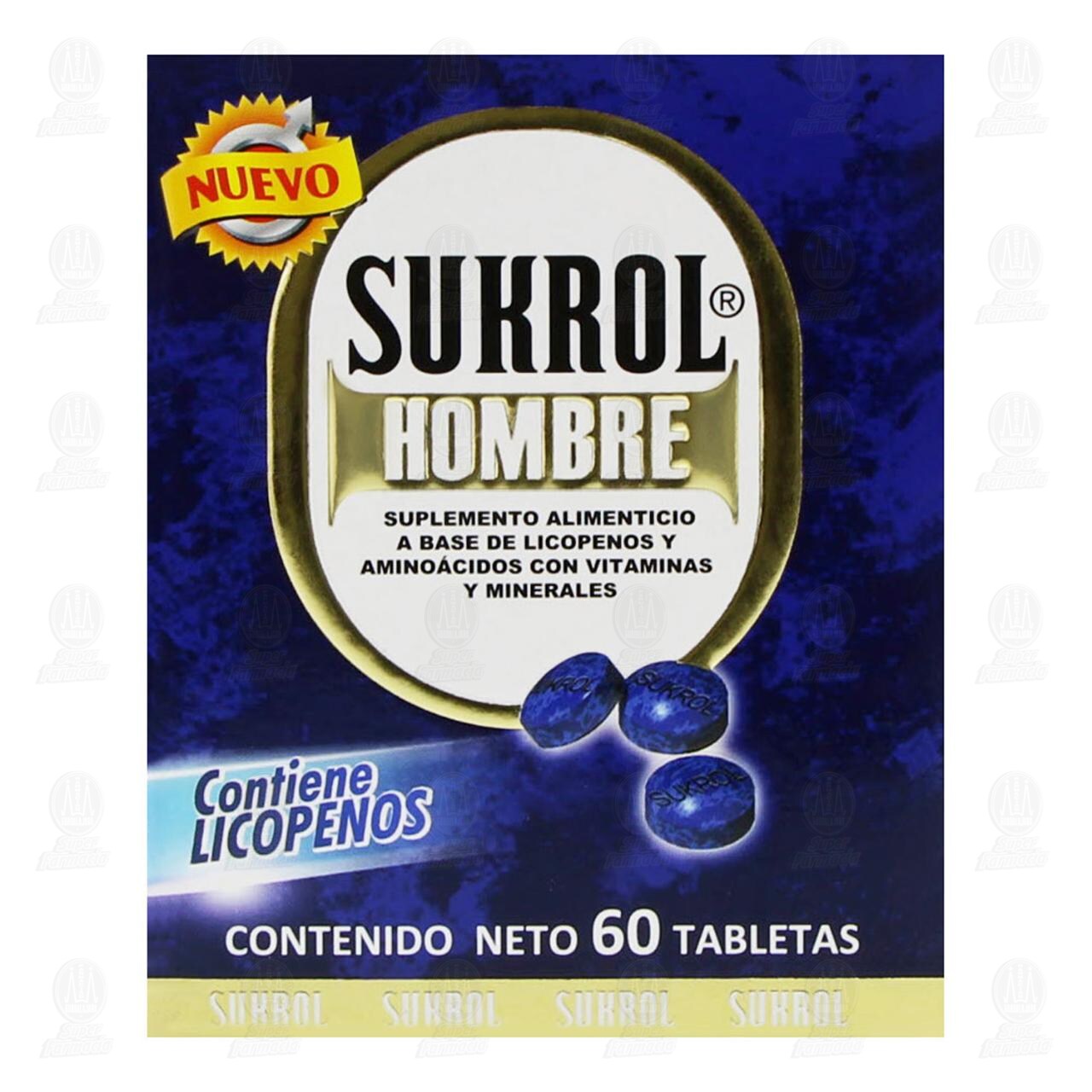 Sukrol Hombre, 60 Tabletas. image number 1