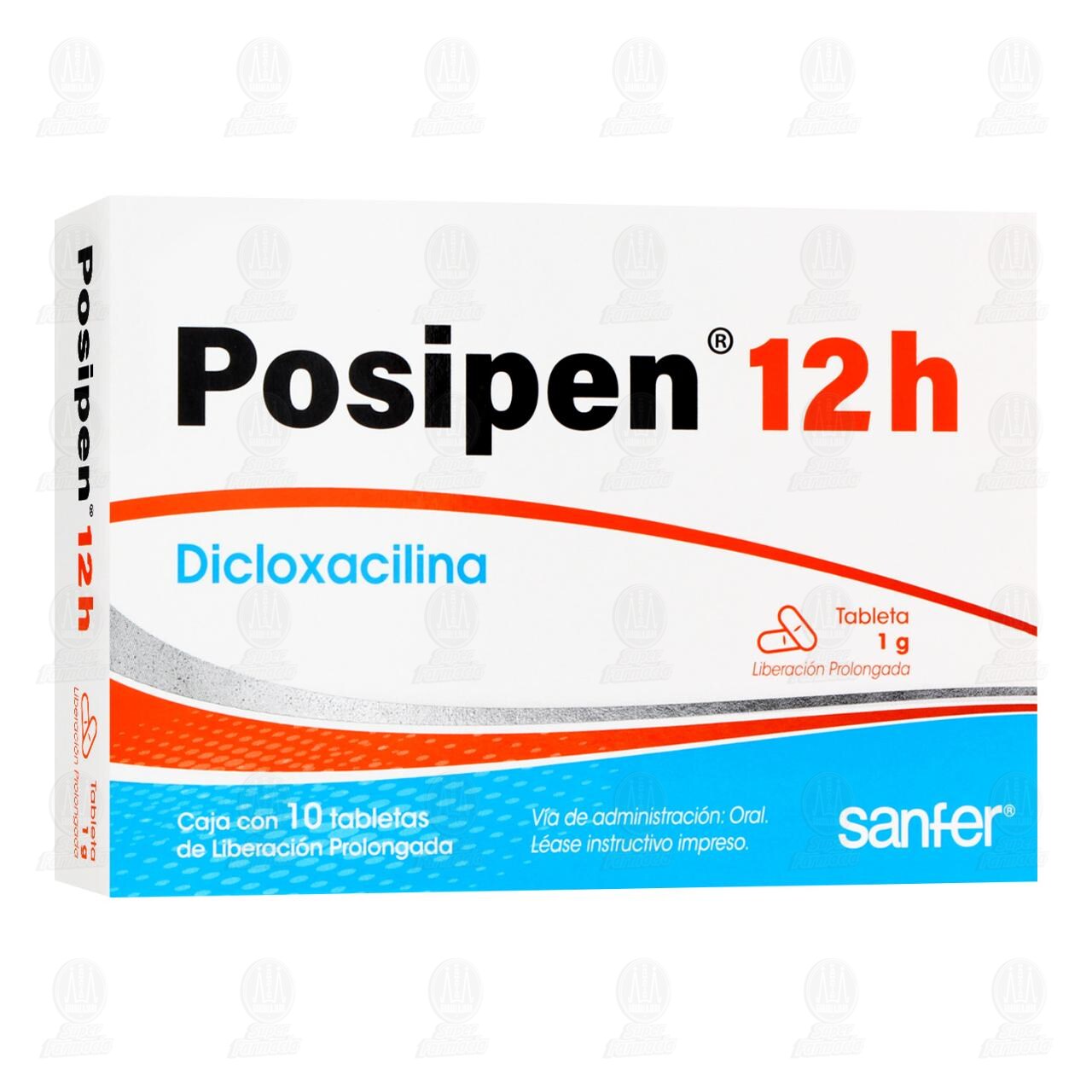 Posipen 12h 1 gr, 10 Tabletas. image number 0