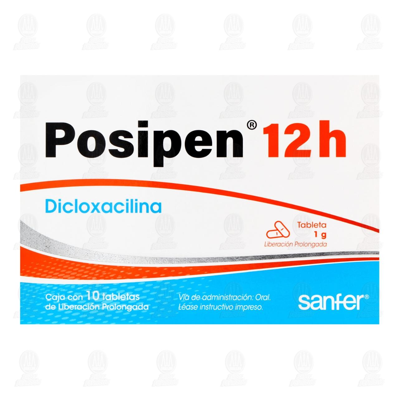 Posipen 12h 1 gr, 10 Tabletas. image number 1