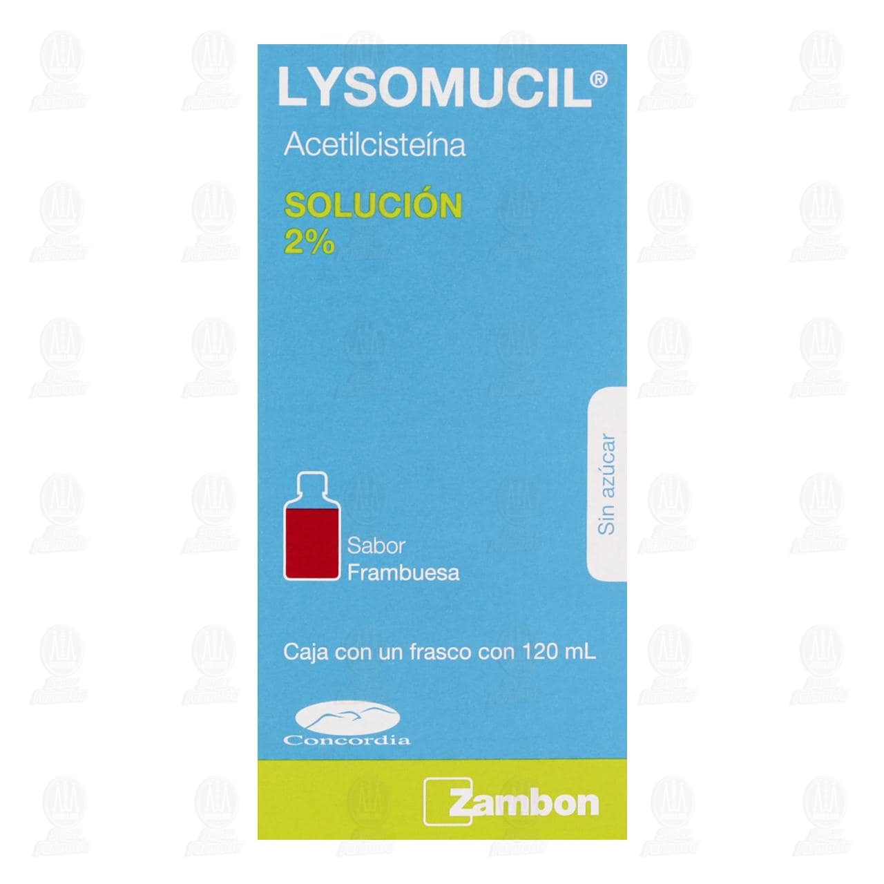 Lysomucil 2% Soluci&oacute;n Sabor Frambuesa, 120 ml. image number 1