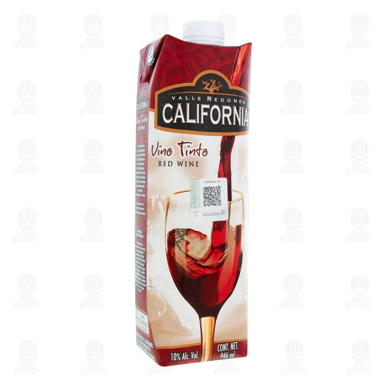 Vino Tinto Valle Redondo California, 946 ml.