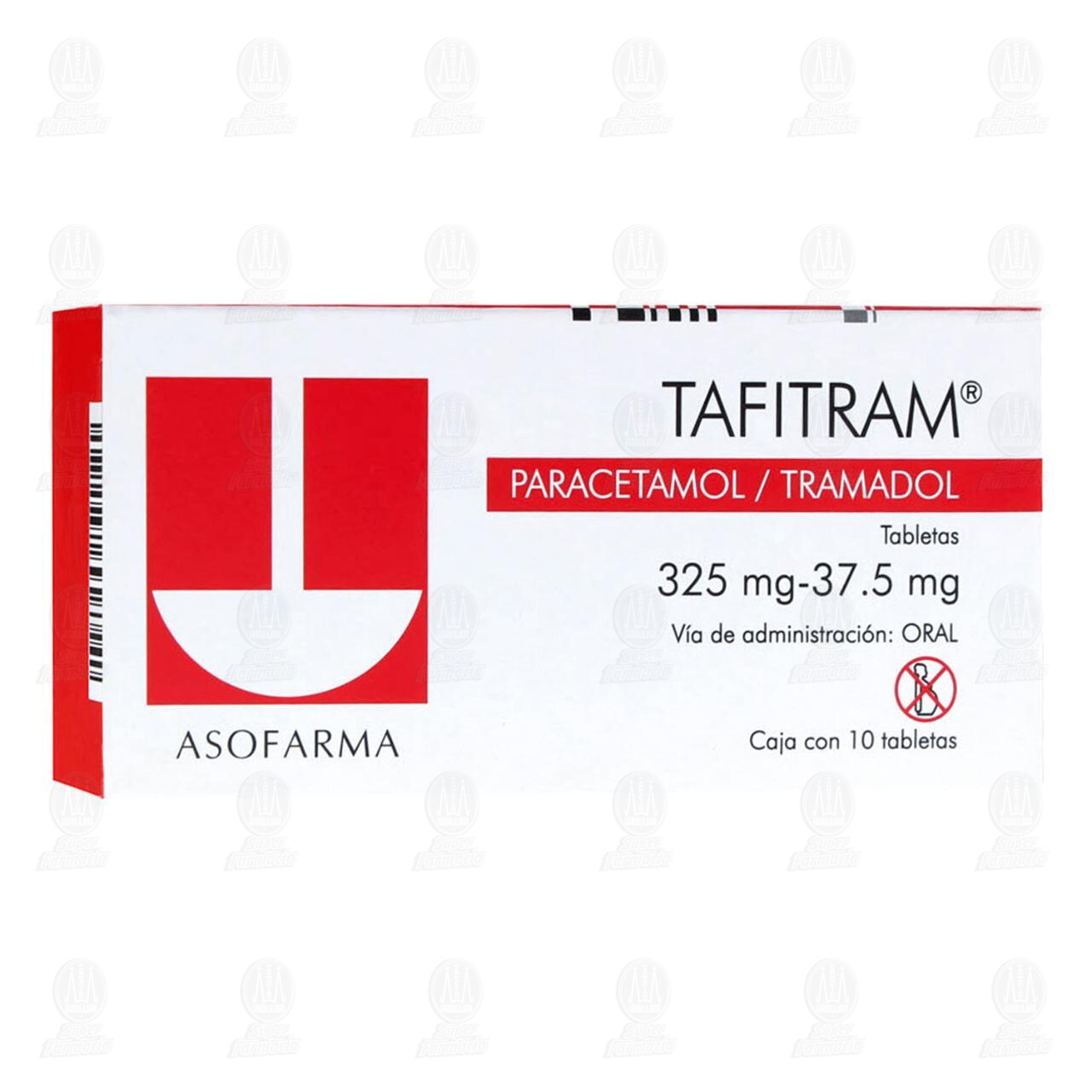 Tafitram 325mg/37.5mg, 10 Tabletas. image number 0