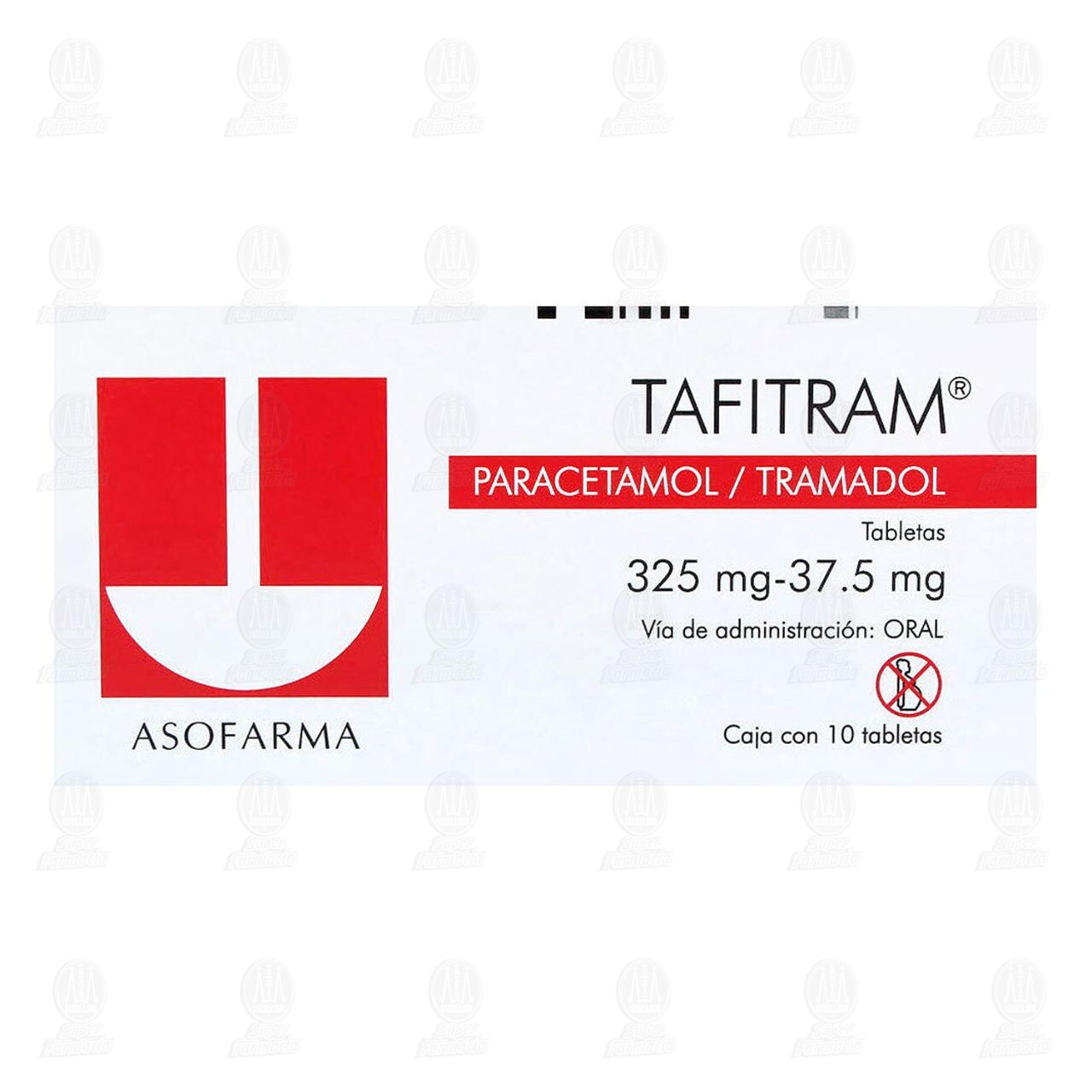 Tafitram 325mg/37.5mg, 10 Tabletas. image number 1