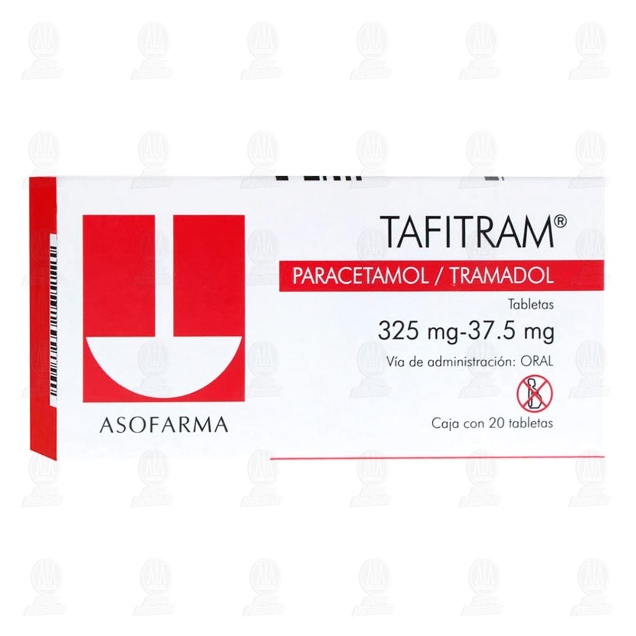 Tafitram 325mg/37.5mg, 20 Tabletas. image number 0
