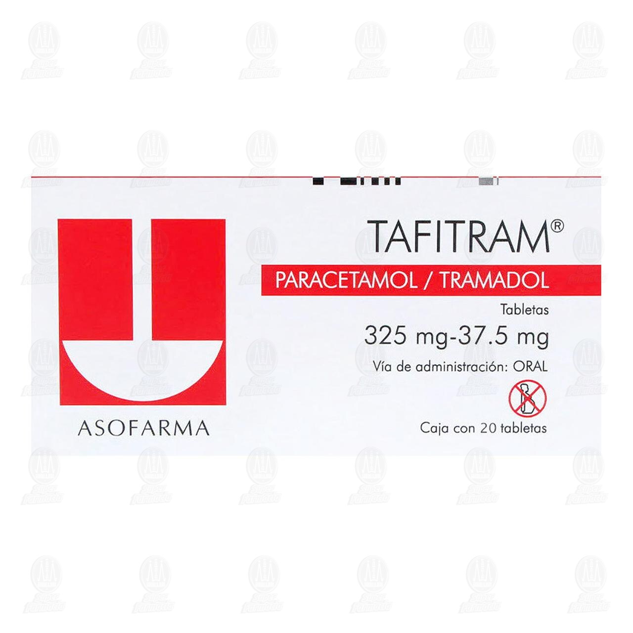 Tafitram 325mg/37.5mg, 20 Tabletas. image number 1