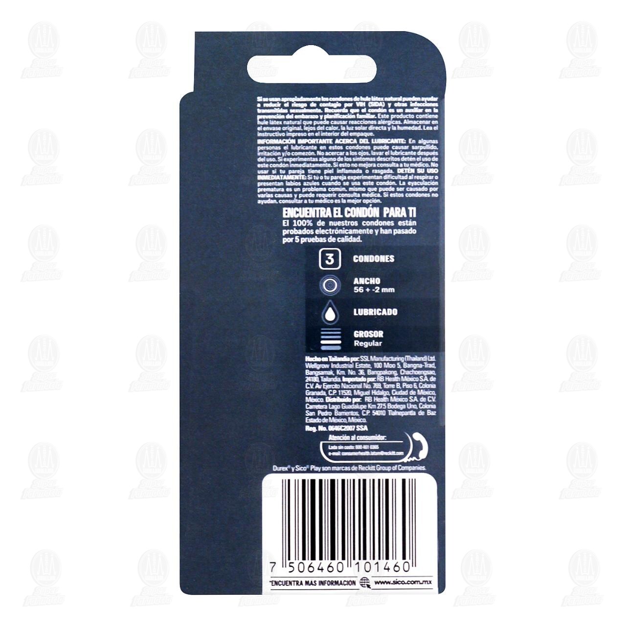 Sico Durex Play Retardante, 3 Condones de Látex. image number 1
