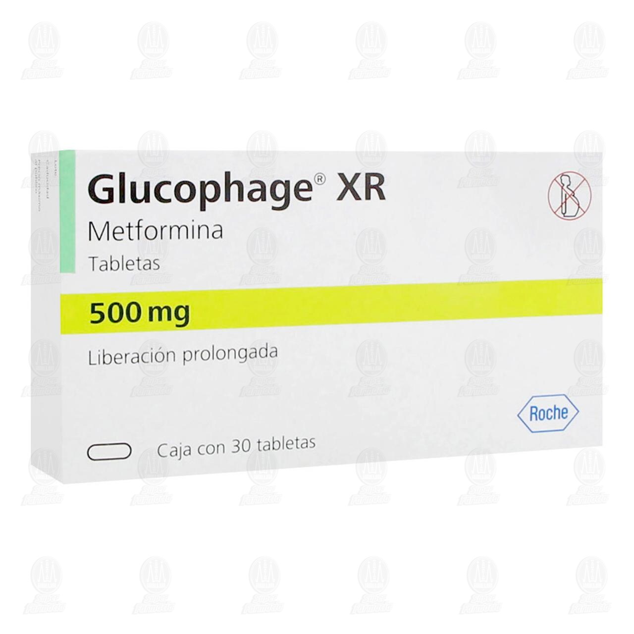 Glucophage XR 500 mg, 30 Tabletas. image number 0