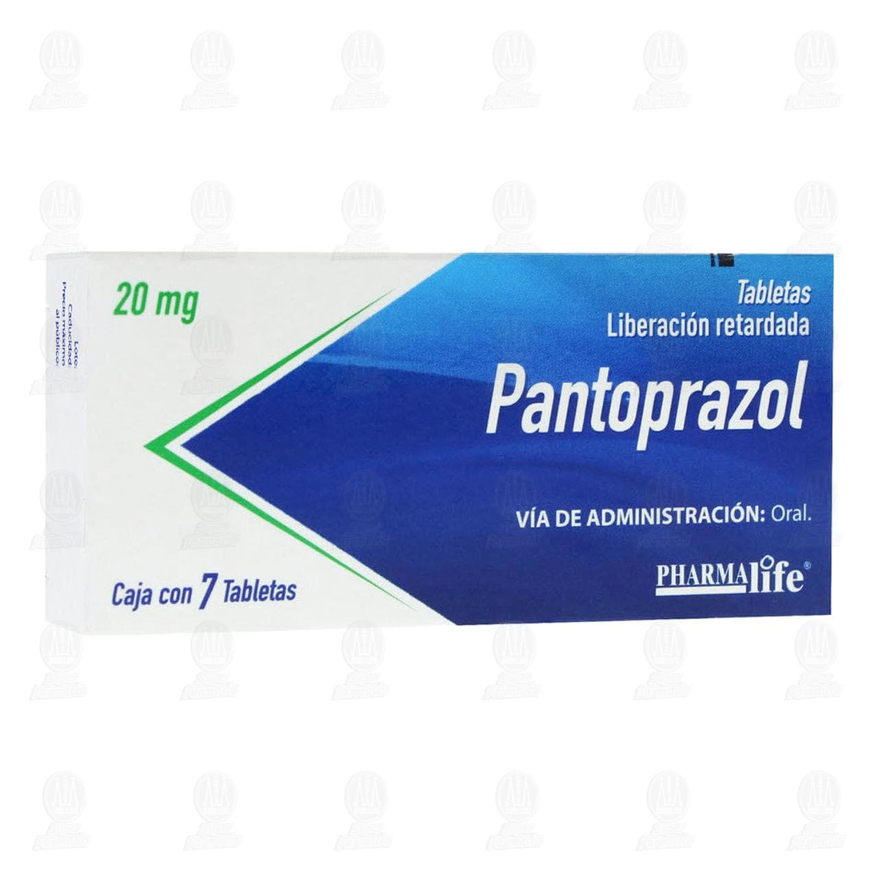 Pantoprazol 20 mg, 7 Tabletas Pharmalife. image number 0