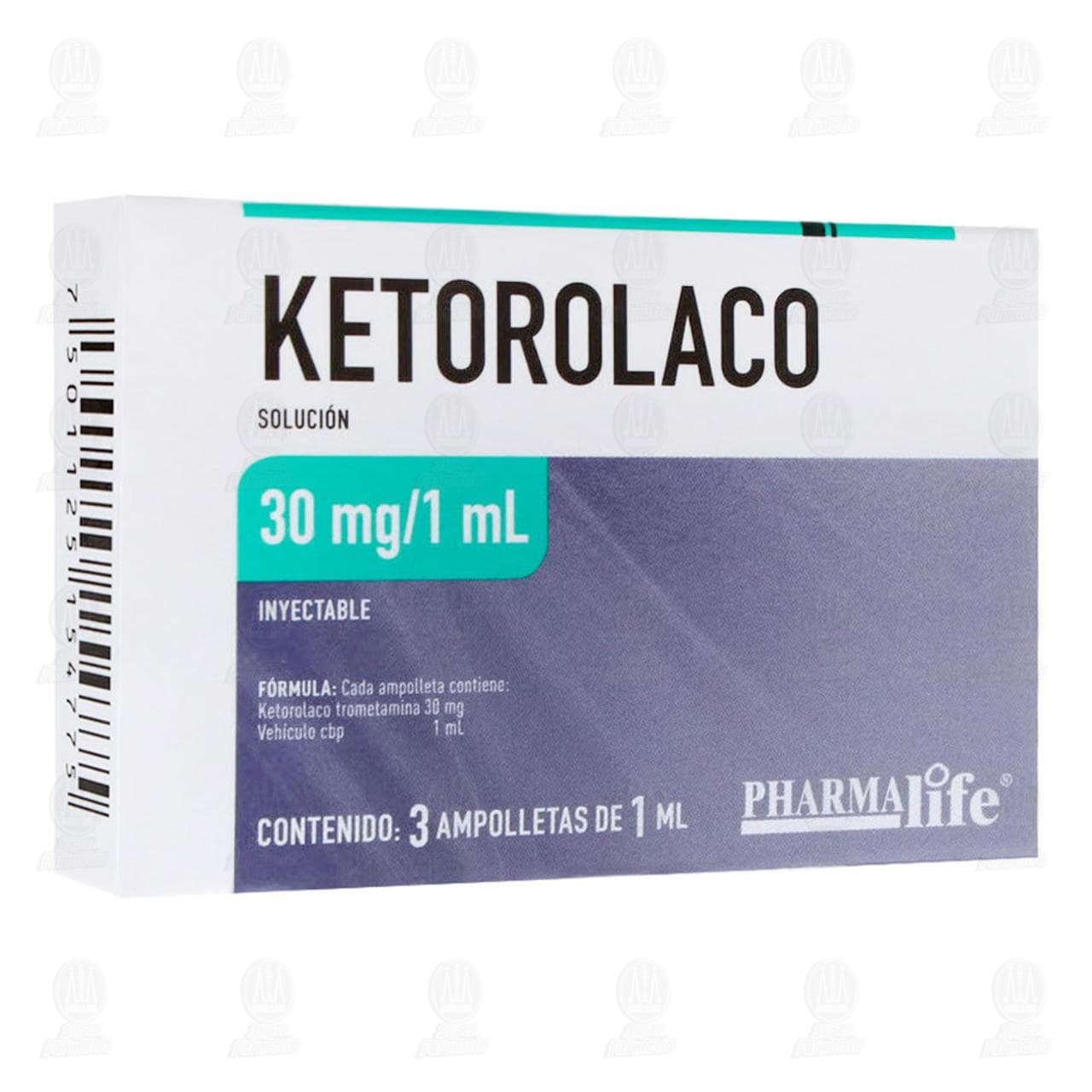 Ketorolaco 30mg/1ml 3 Ampolletas Pharmalife