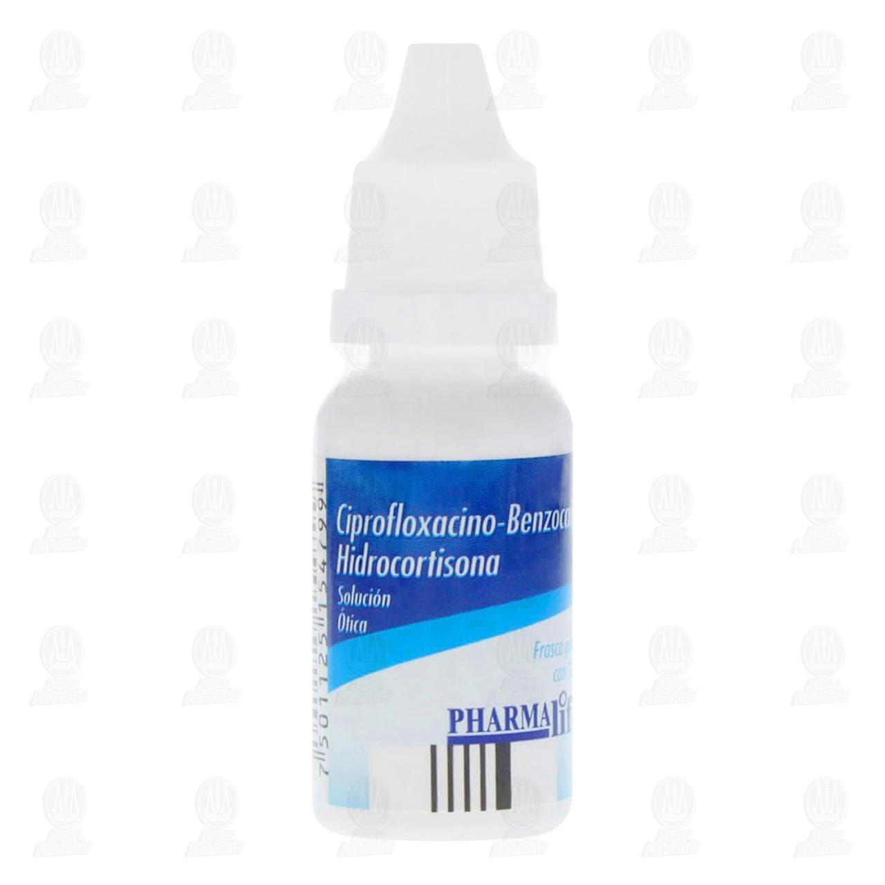 Ciprofloxacino, Benzoca&iacute;na, Hidrocortisona Soluci&oacute;n &Oacute;tica, 10 ml. image number 0