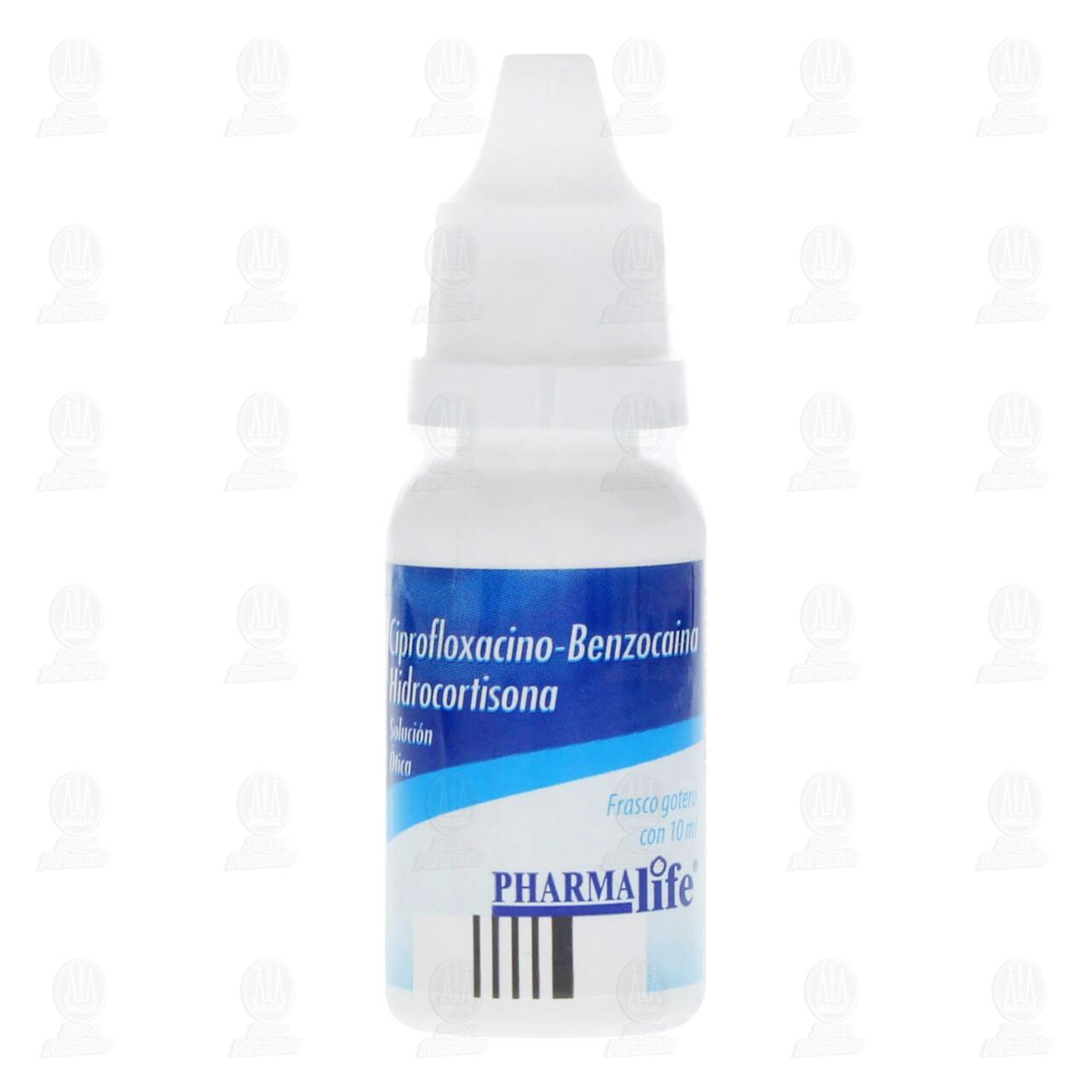 Ciprofloxacino, Benzoca&iacute;na, Hidrocortisona Soluci&oacute;n &Oacute;tica, 10 ml. image number 1