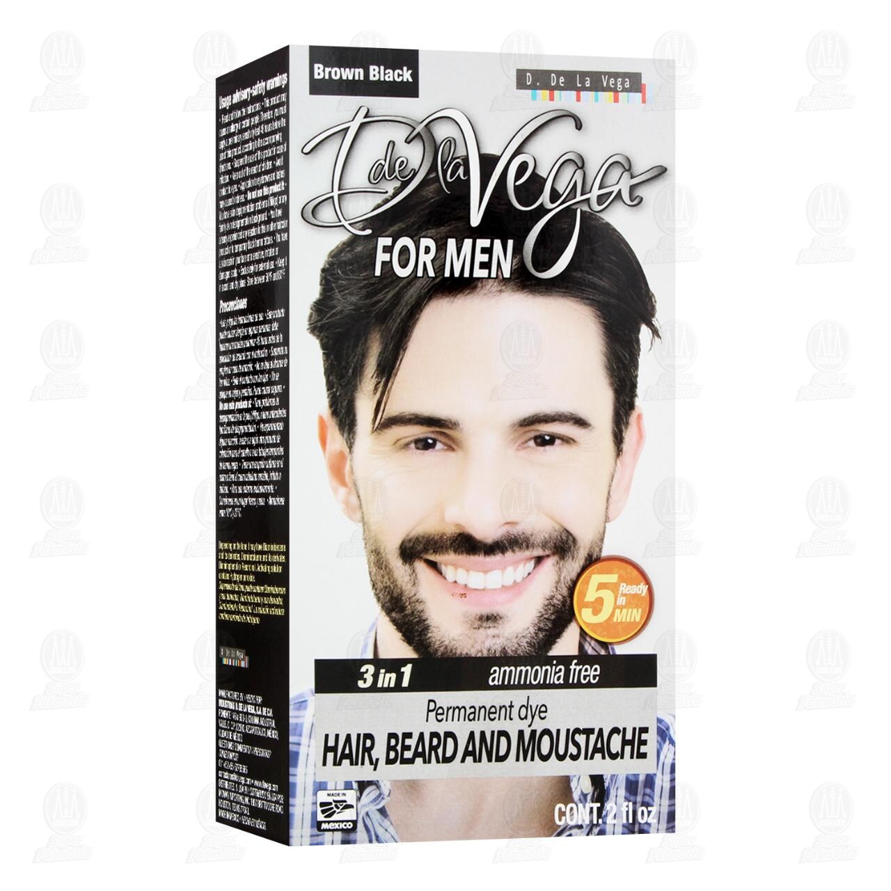 Tinte D de la Vega For Men Casta&ntilde;o Negro, 1 pz. image number 0