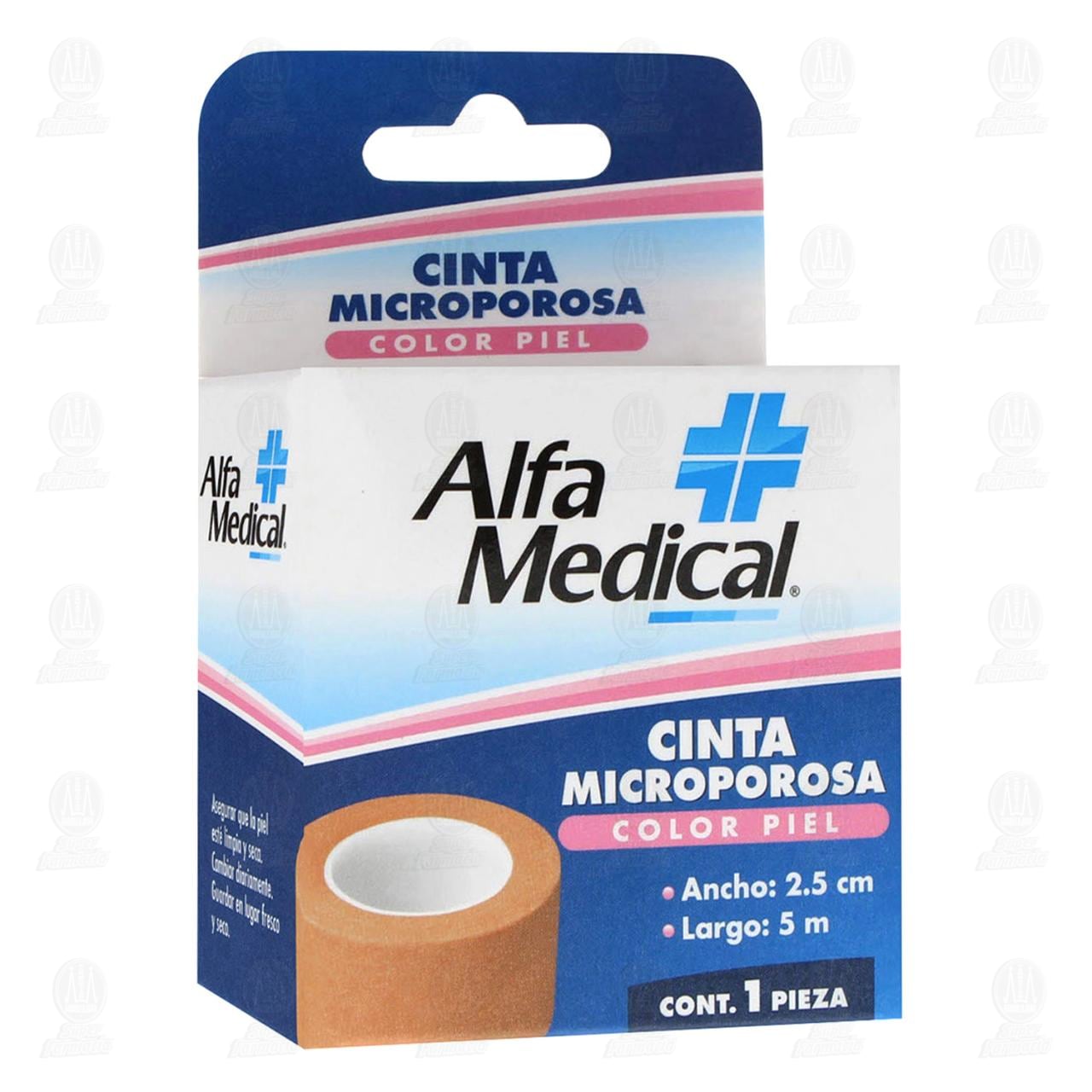 Imagen para Cinta Microporosa Alfa Medical Color Piel (2.5 cm x 5 m), 1 pz.