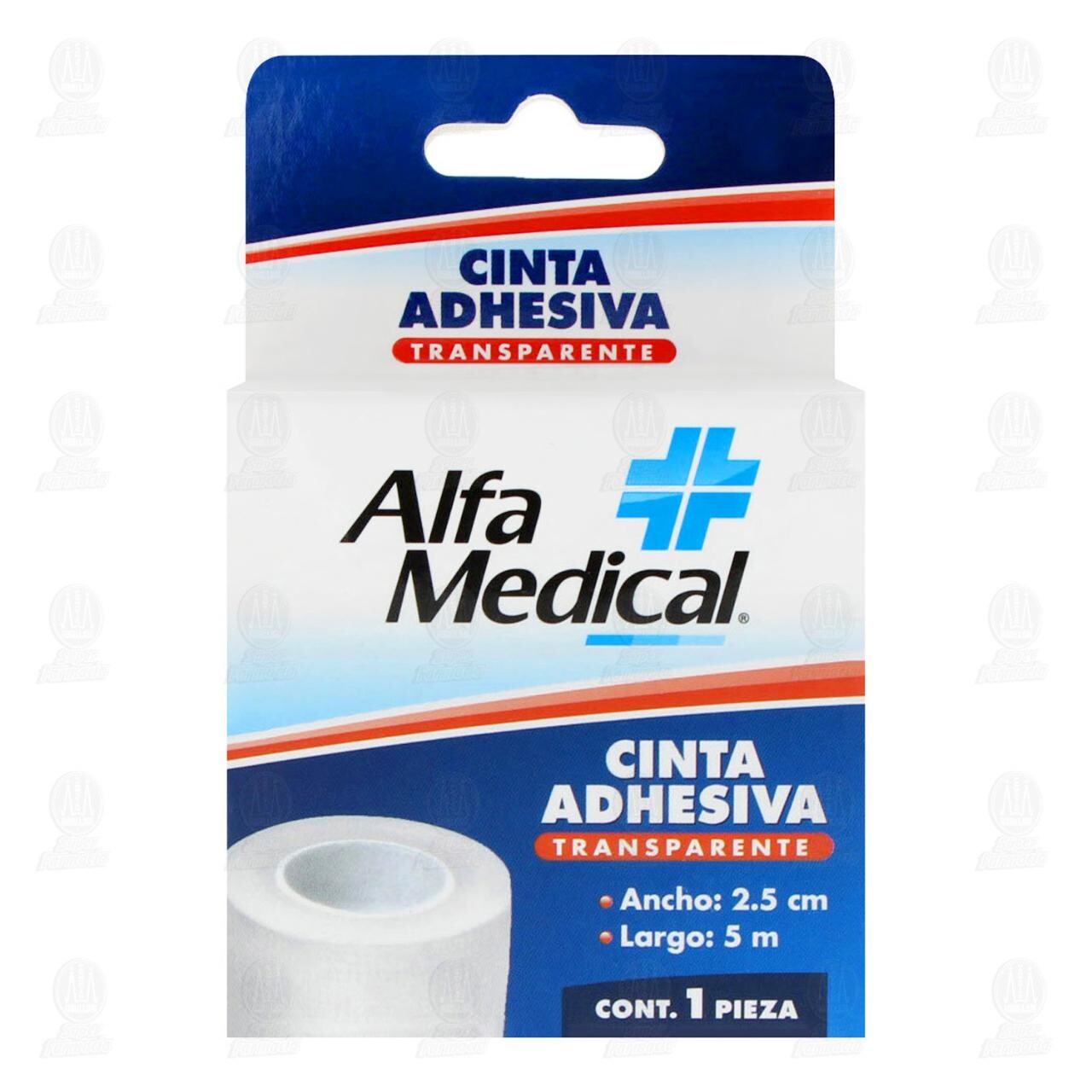 Cinta Adhesiva Transparente Alfa Medical 2.5cm x 5m, 1 pz. image number 1