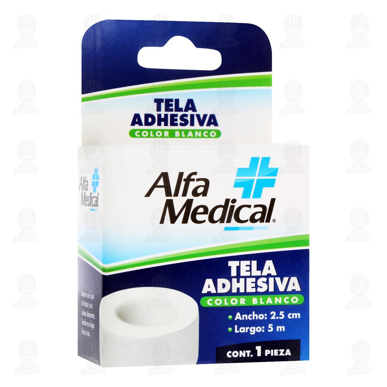 Tela Adhesiva Alfa Medical Color Blanco 2.5cm X 5cm, 1 pz. image number 0