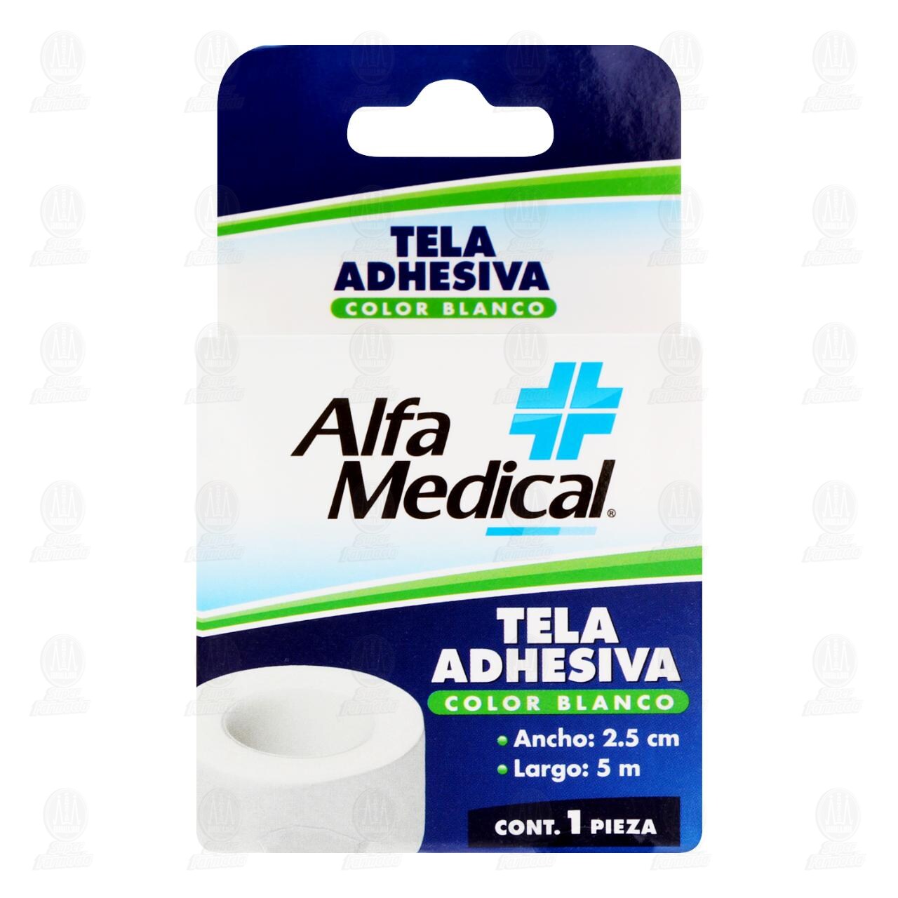 Tela Adhesiva Alfa Medical Color Blanco 2.5cm X 5cm, 1 pz. image number 1