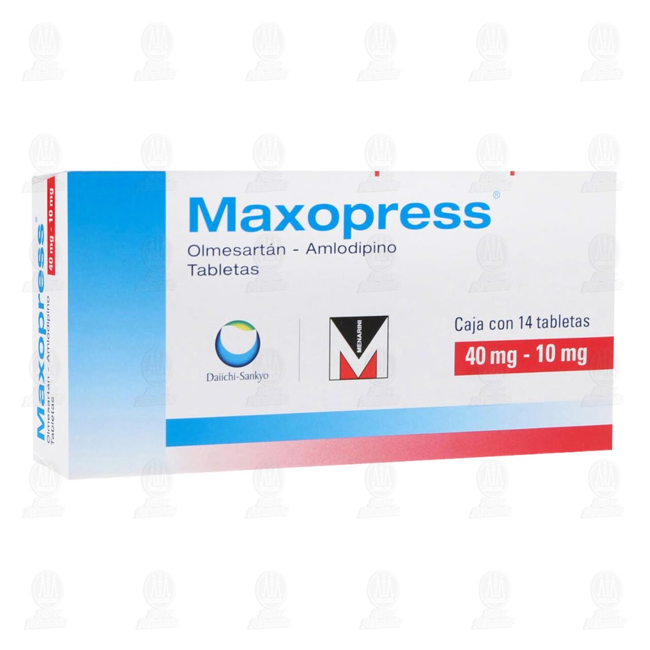 Maxopress 40mg/10mg, 14 Tabletas. image number 0