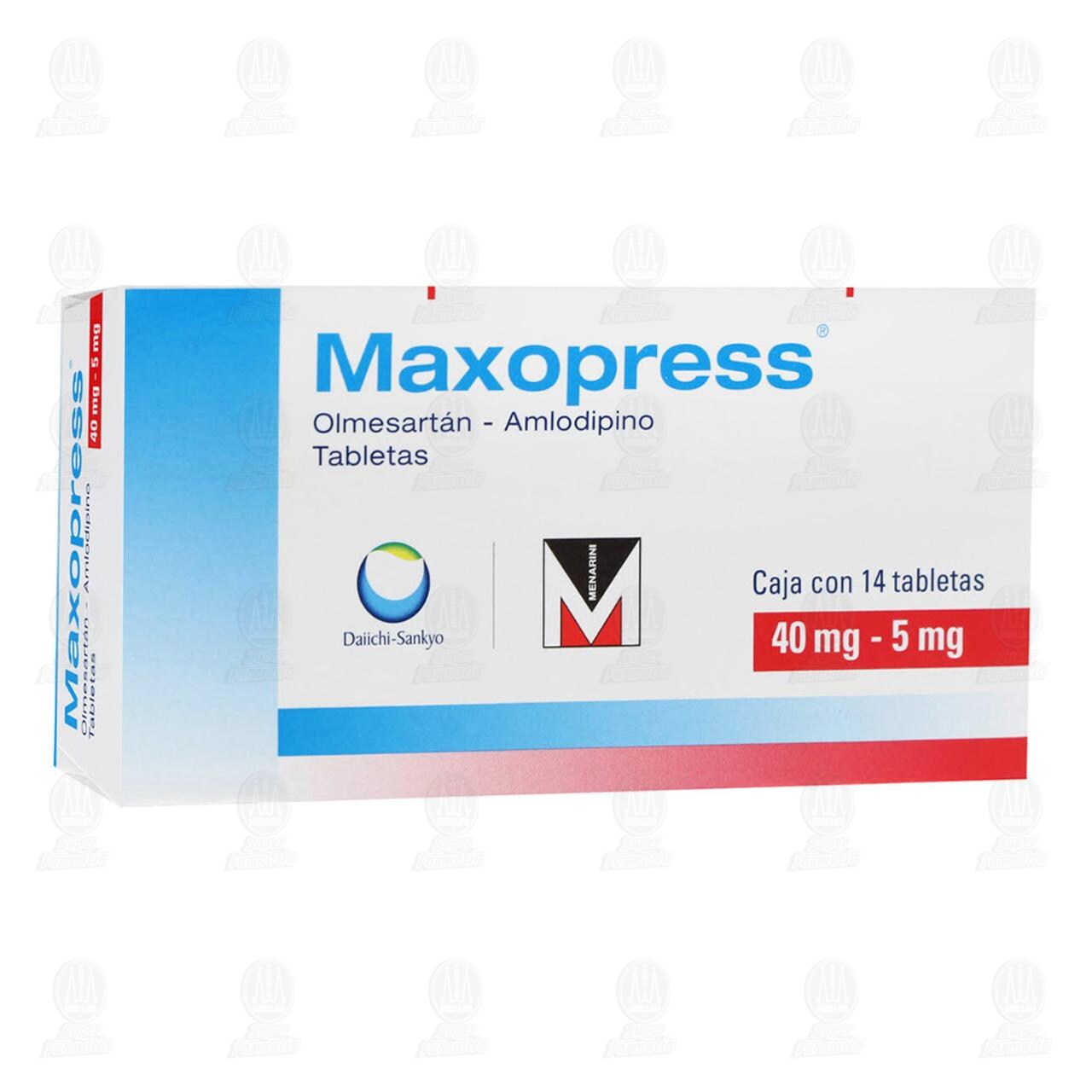 Maxopress 40mg/5mg, 14 Tabletas. image number 0