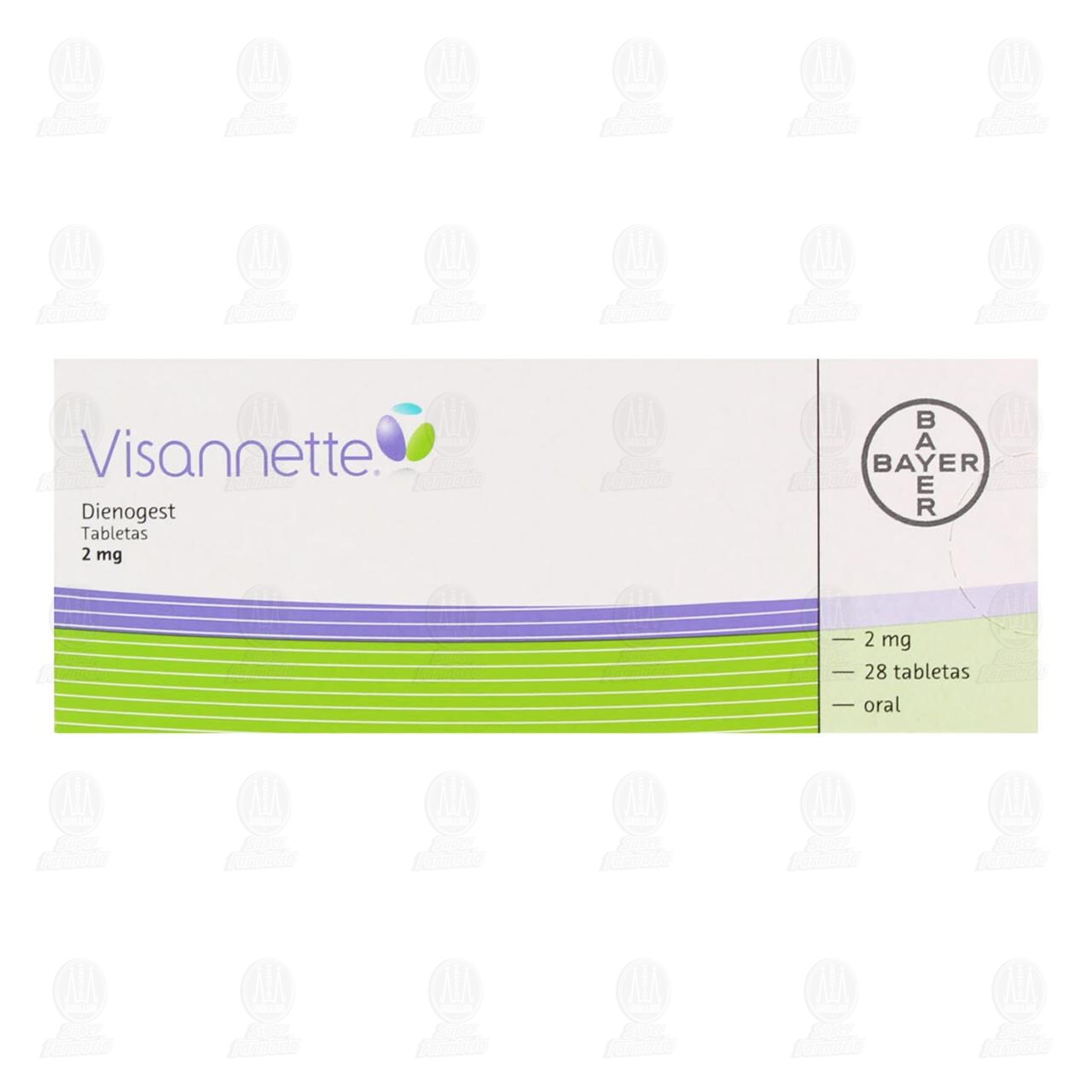 Visannette 2 mg, 28 Tabletas. image number 1