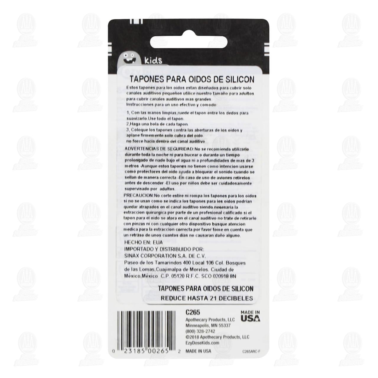 Tapones de O&iacute;do de Silic&oacute;n para Ni&ntilde;os, 6 Pares. image number 1